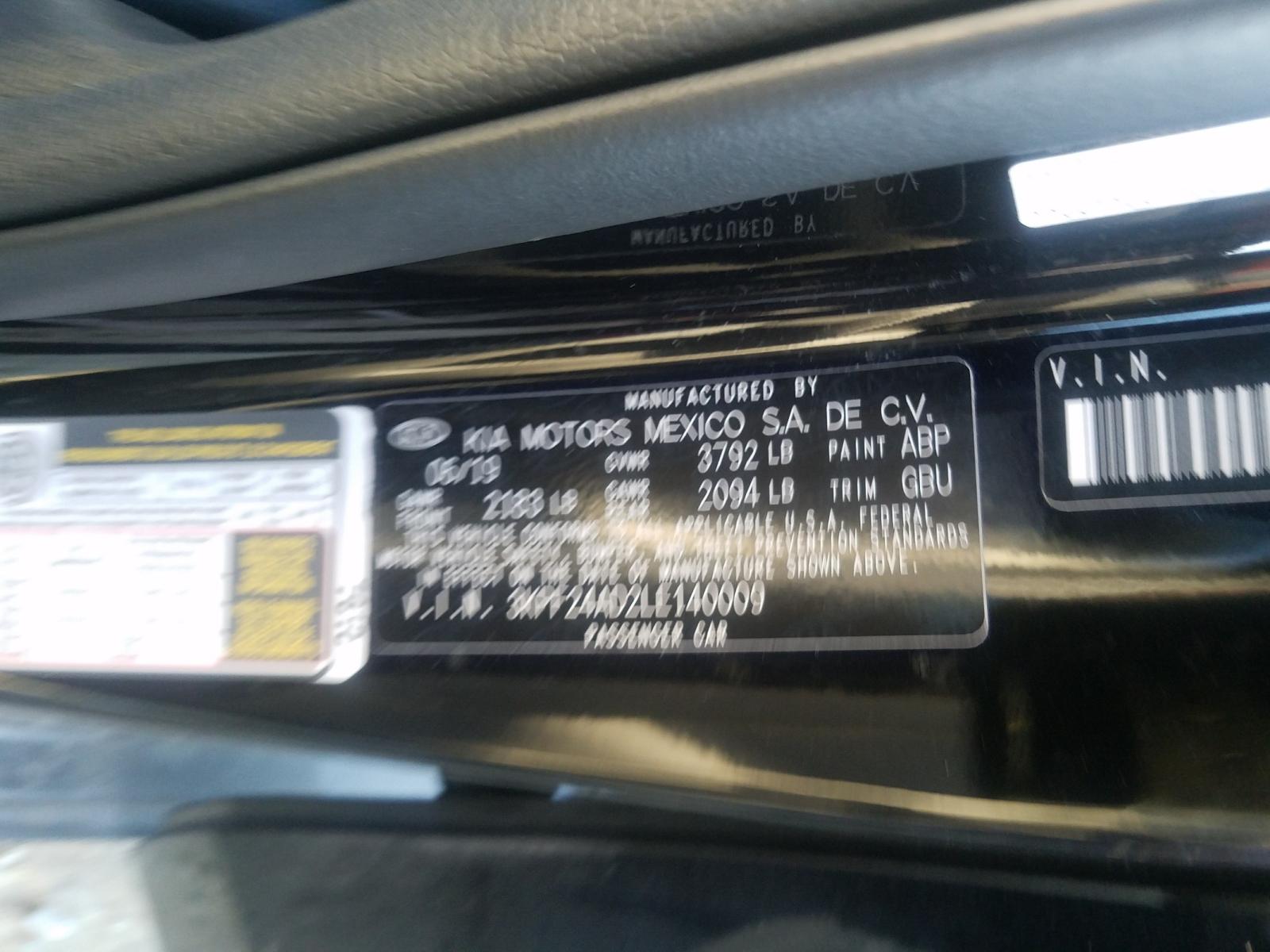 Photo 10 from auction – 2020 KIA FORTE FE with VIN 3KPF24AD2LE140009