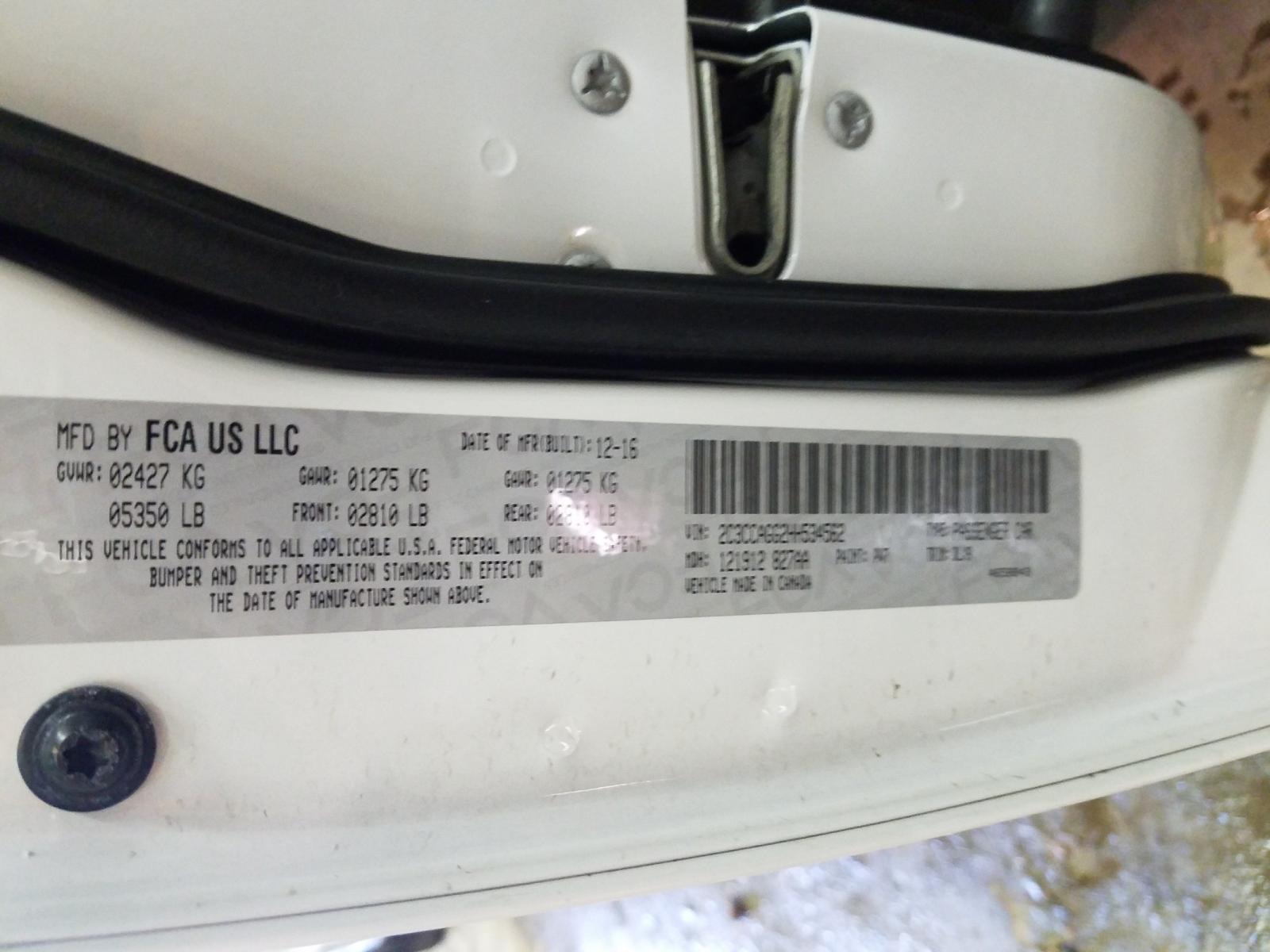 Photo 10 from auction – 2017 CHRYSLER 300 S with VIN 2C3CCAGG2HH534562