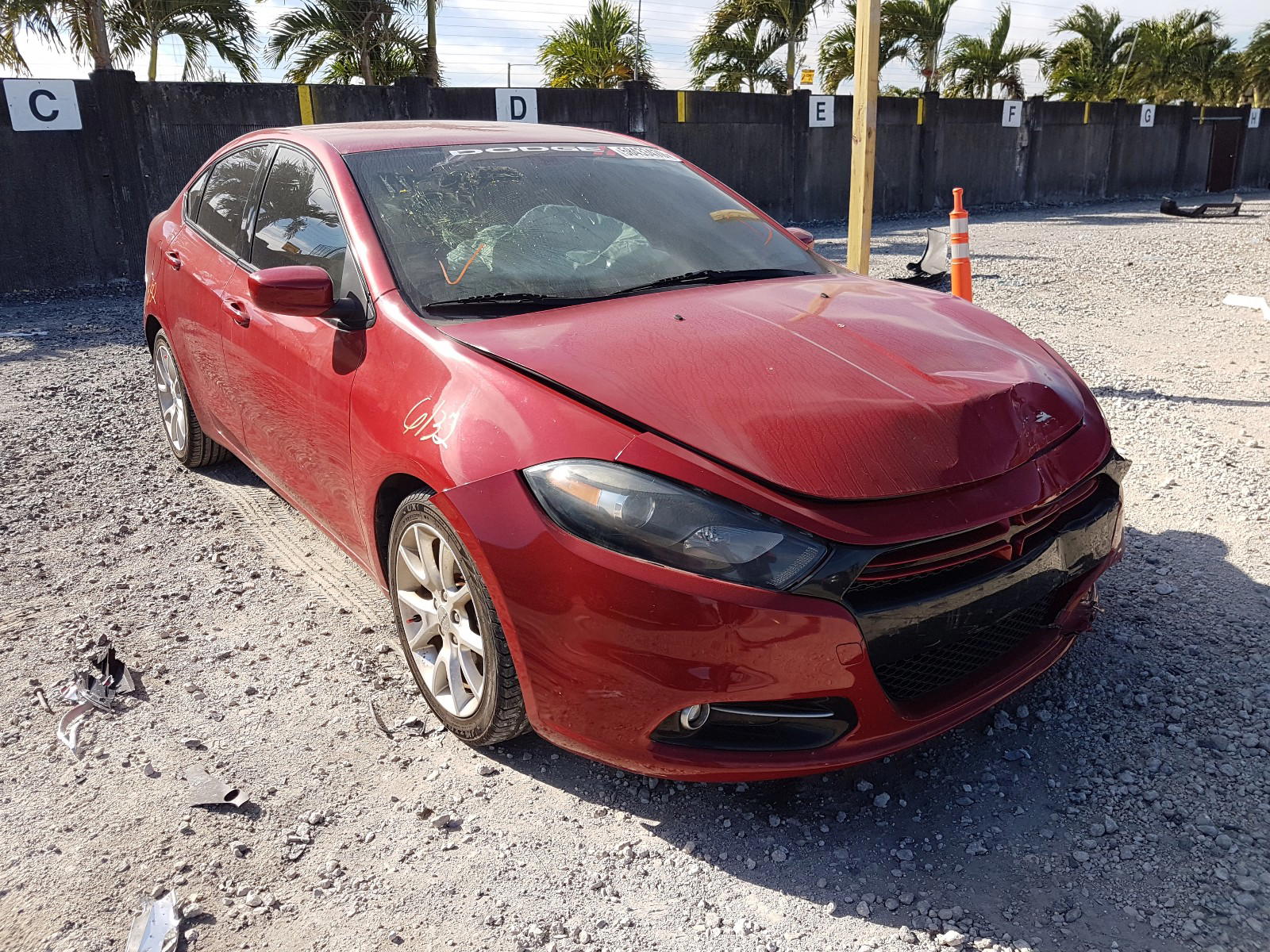 DODGE DART SXT 2013 with VIN 1C3CDFBH8DD698867 - Photo from auction