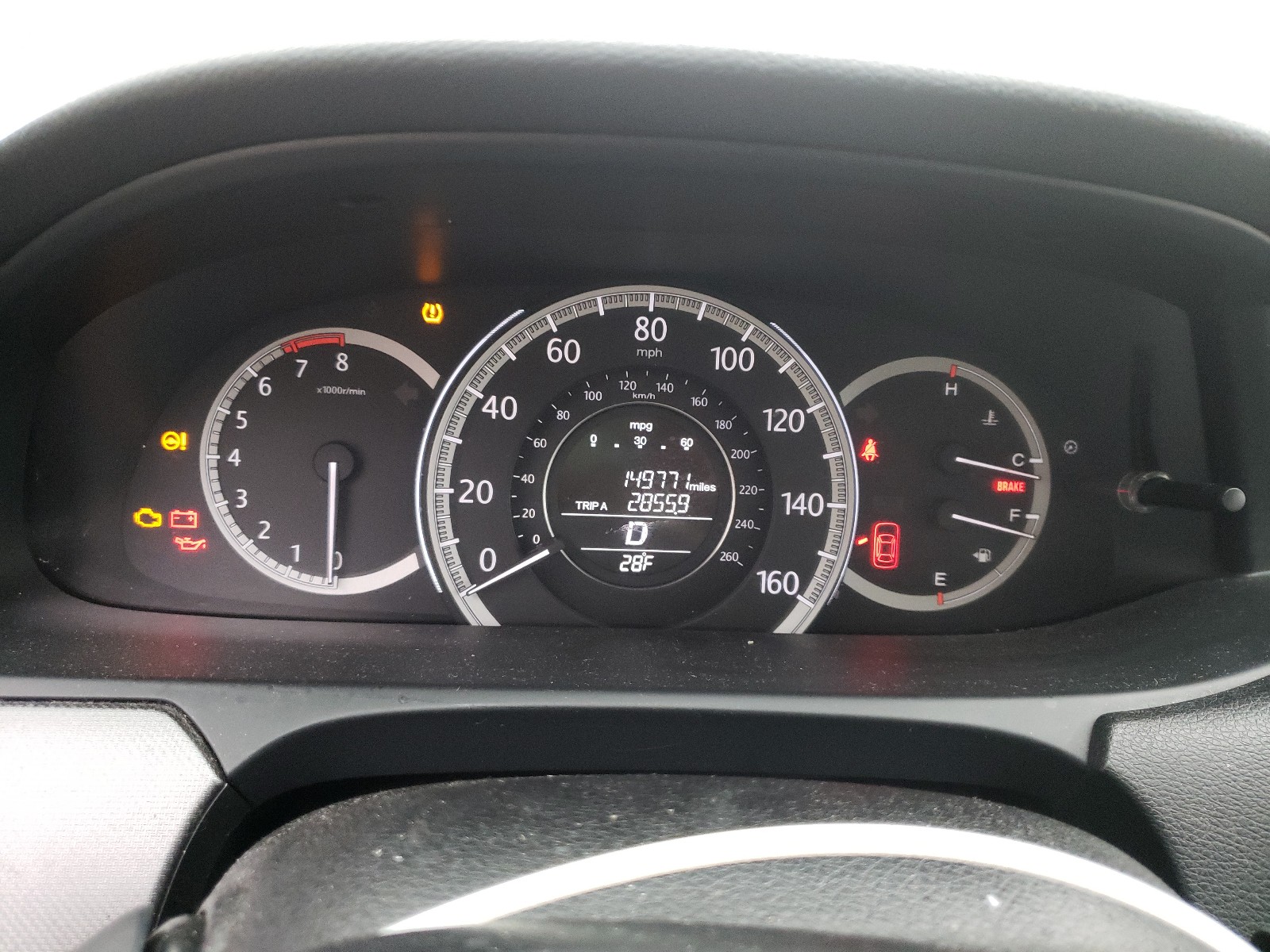Photo 8 from auction – 2014 HONDA ACCORD LX with VIN 1HGCR2F35EA087963