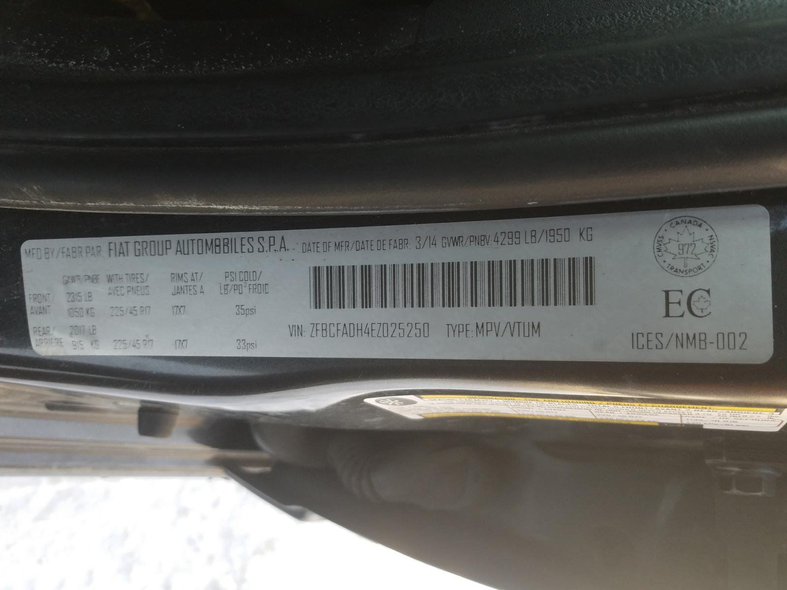 Photo 10 from auction – 2014 FIAT 500L TREKK with VIN ZFBCFADH4EZ025250