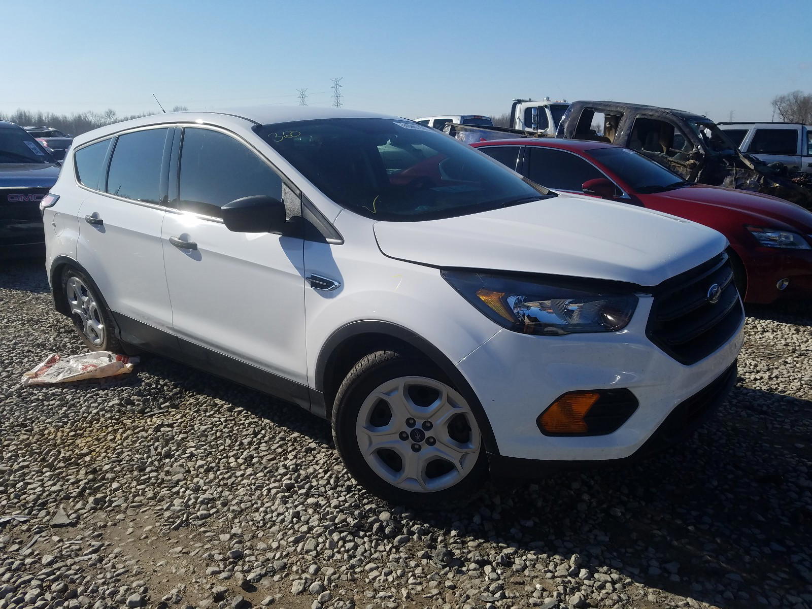 FORD ESCAPE S 2018 with VIN 1FMCU0F75JUB20386 - Photo from auction