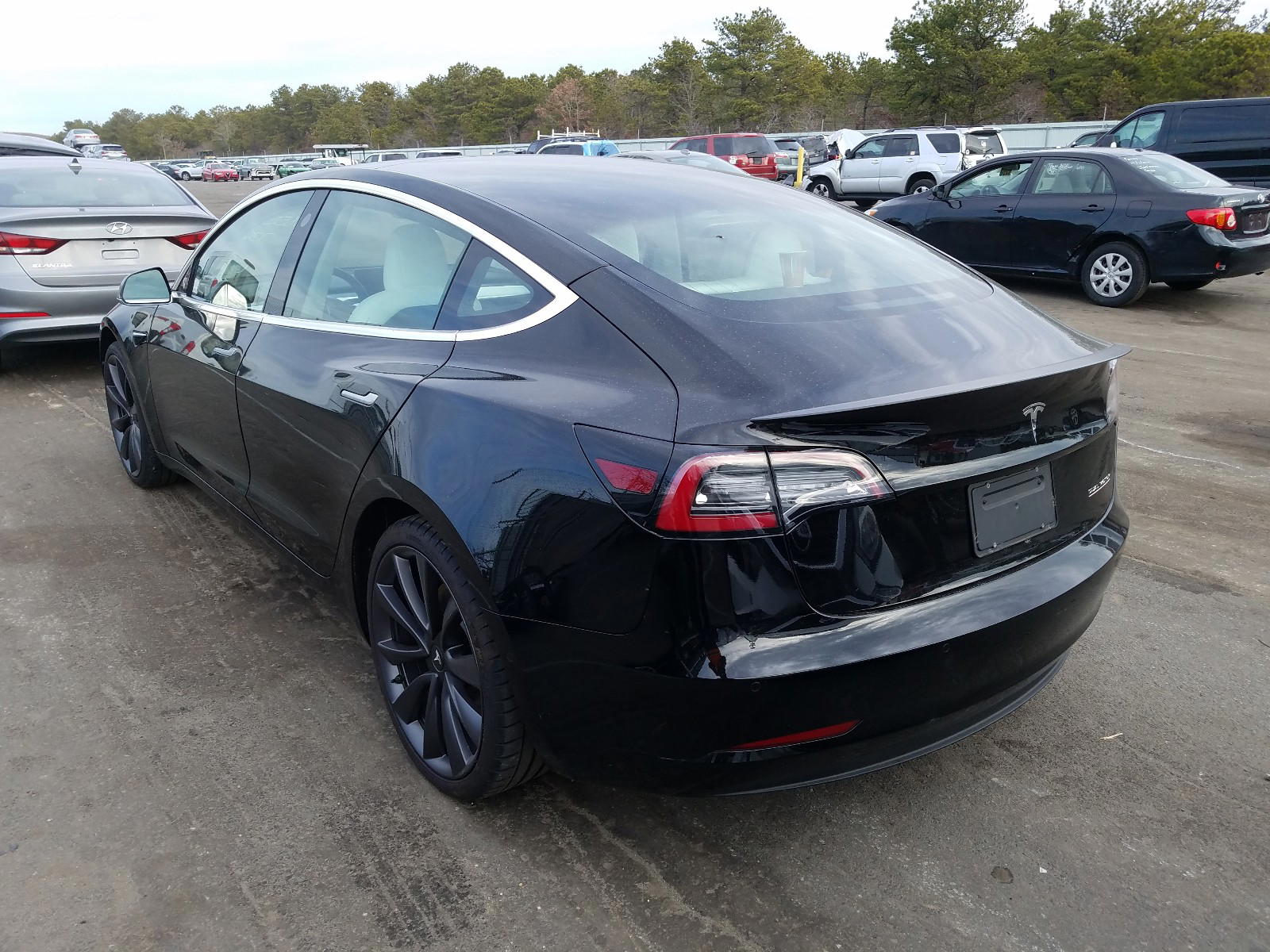 Photo 3 from auction – 2020 TESLA MODEL 3 with VIN 5YJ3E1ECXLF736344