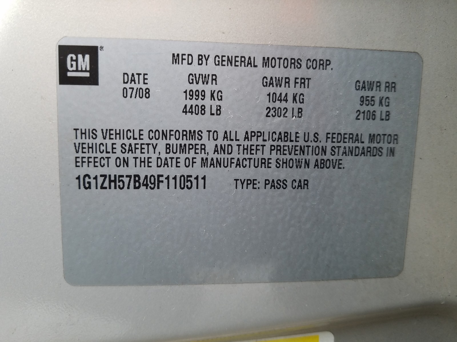 Photo 10 from auction – 2009 CHEVROLET MALIBU 1LT with VIN 1G1ZH57B49F110511