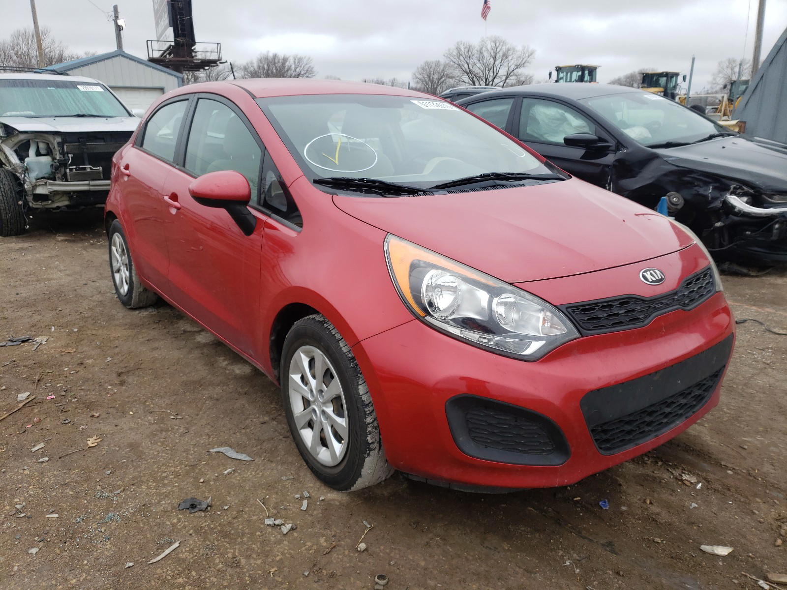 KIA RIO LX 2013 with VIN KNADM5A35D6243718 - Photo from auction