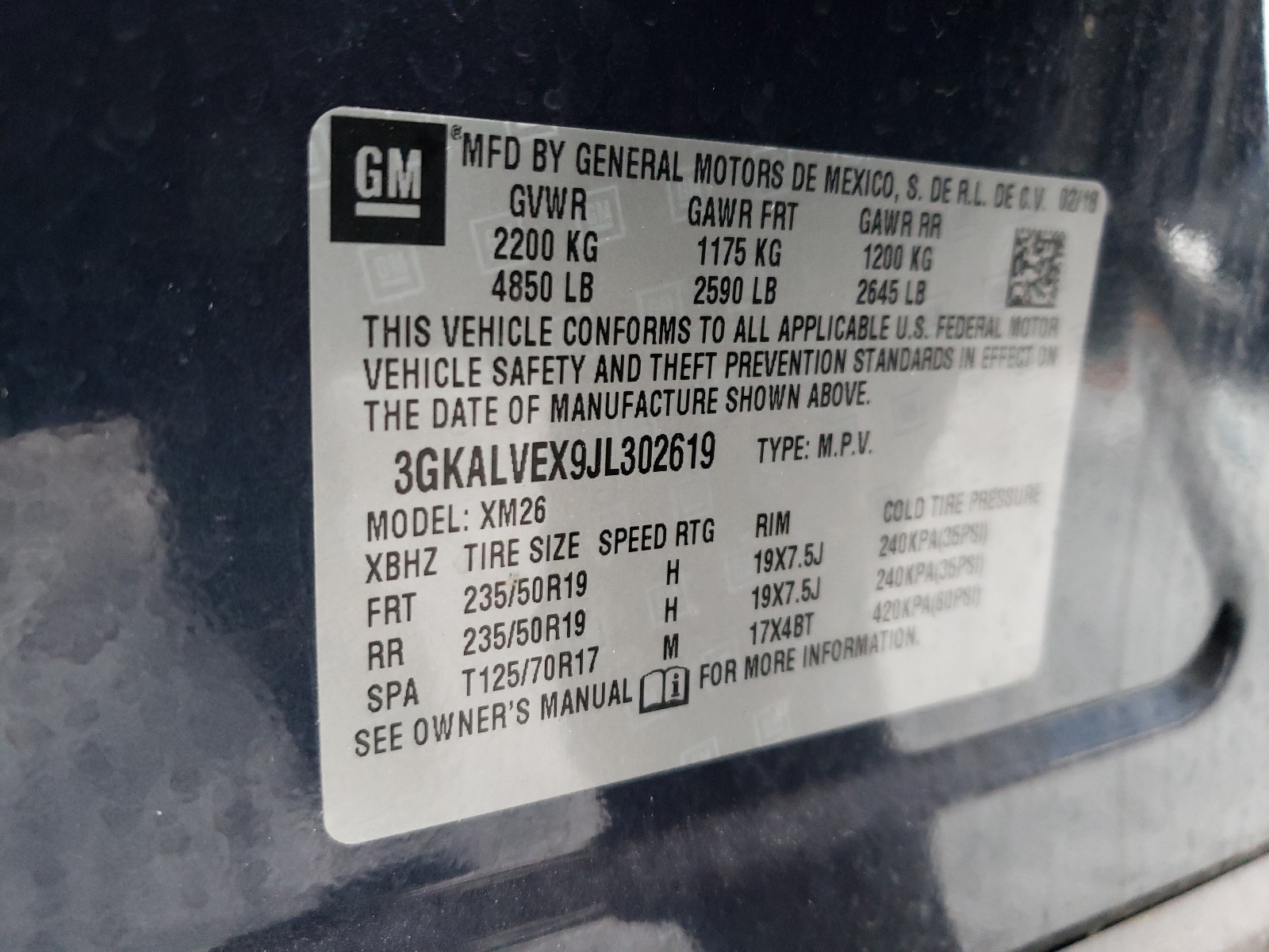 Photo 10 from auction – 2018 GMC TERRAIN SL with VIN 3GKALVEX9JL302619