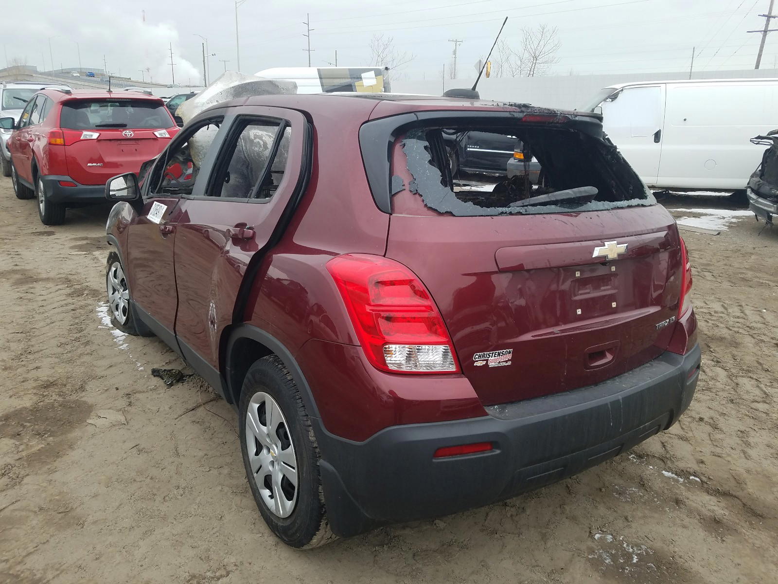 Photo 3 from auction – 2016 CHEVROLET TRAX LS with VIN 3GNCJKSB5GL212711
