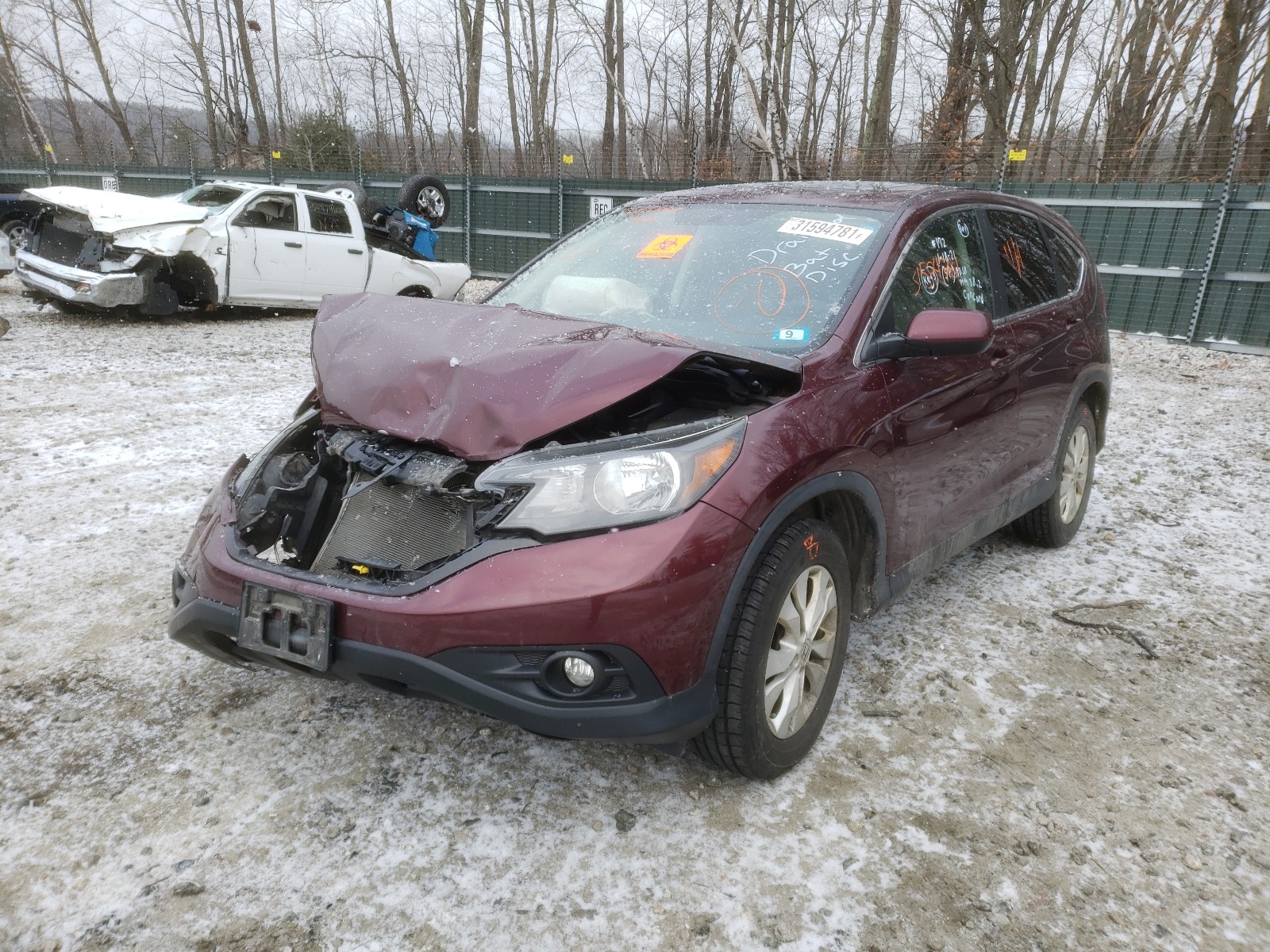 Photo 2 from auction – 2013 HONDA CR-V EX with VIN 5J6RM4H55DL086455