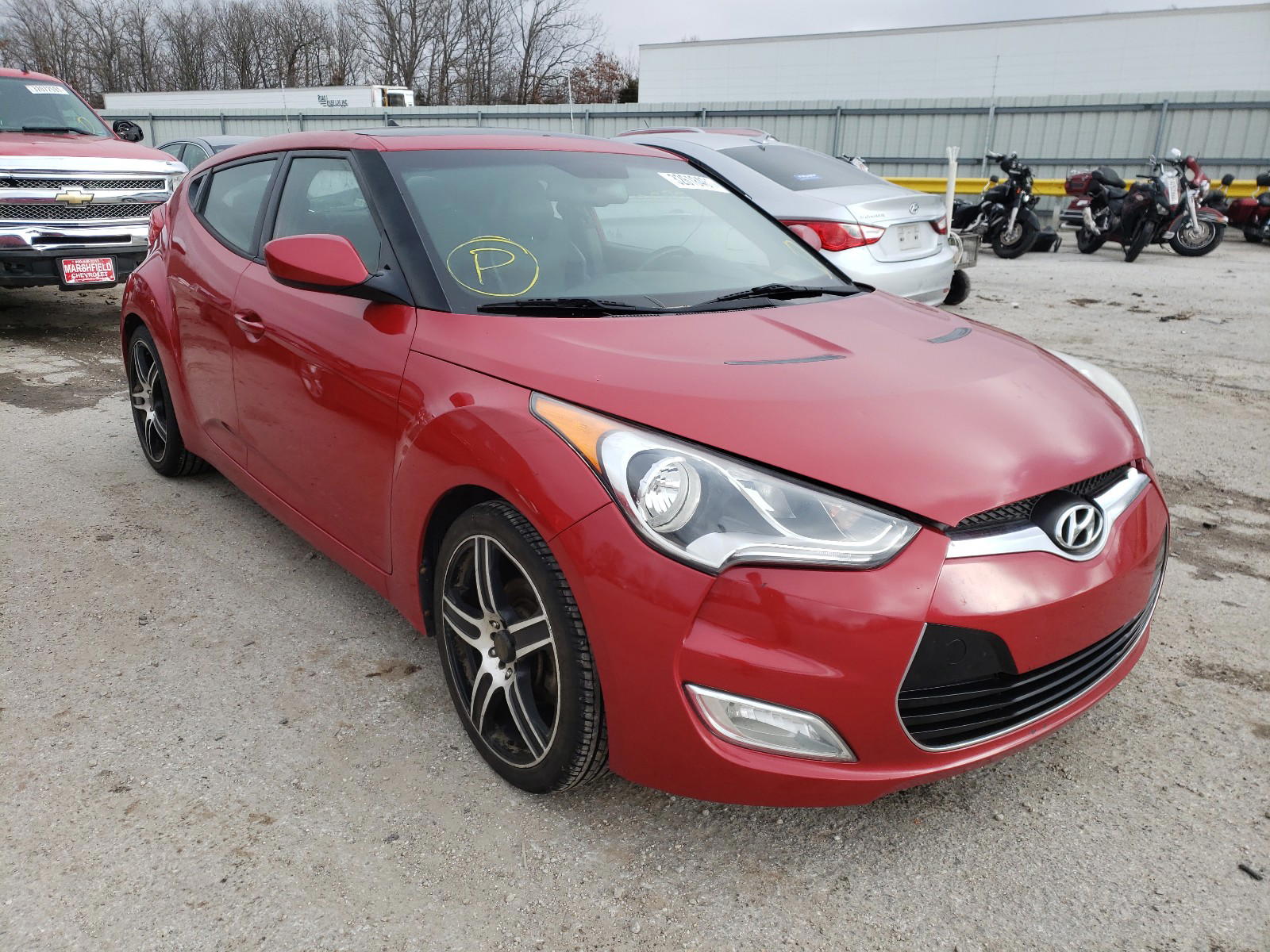 HYUNDAI VELOSTER 2013 with VIN KMHTC6AD7DU162467 - Photo from auction