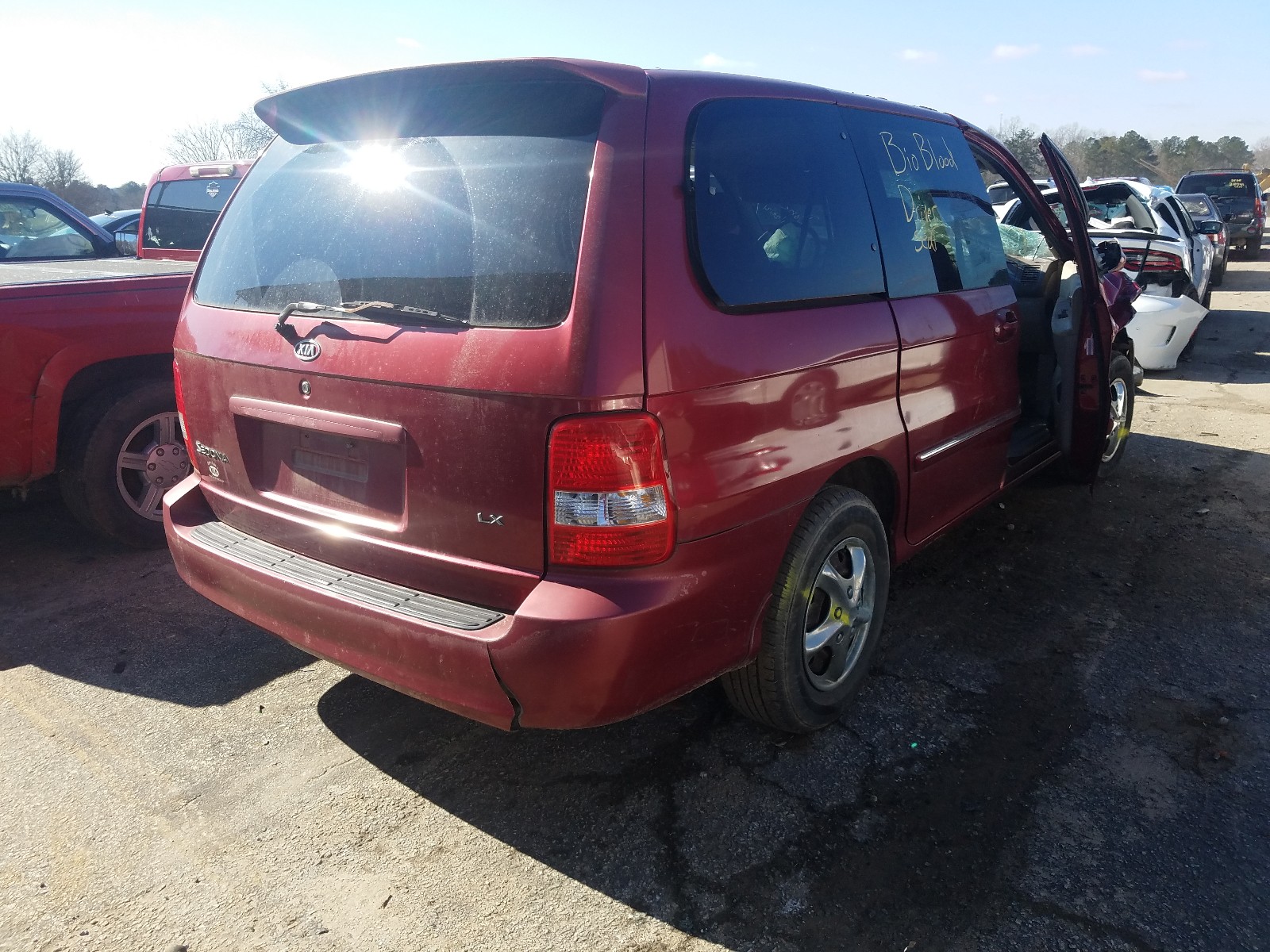 Photo 4 from auction – 2005 KIA SEDONA EX with VIN KNDUP132156716670