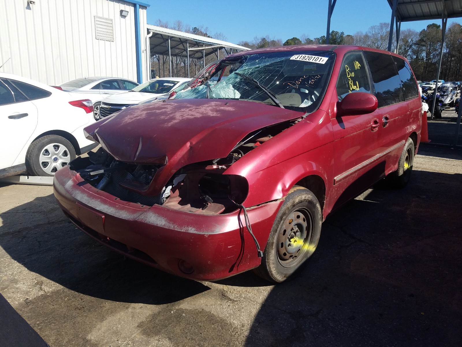 Photo 2 from auction – 2005 KIA SEDONA EX with VIN KNDUP132156716670