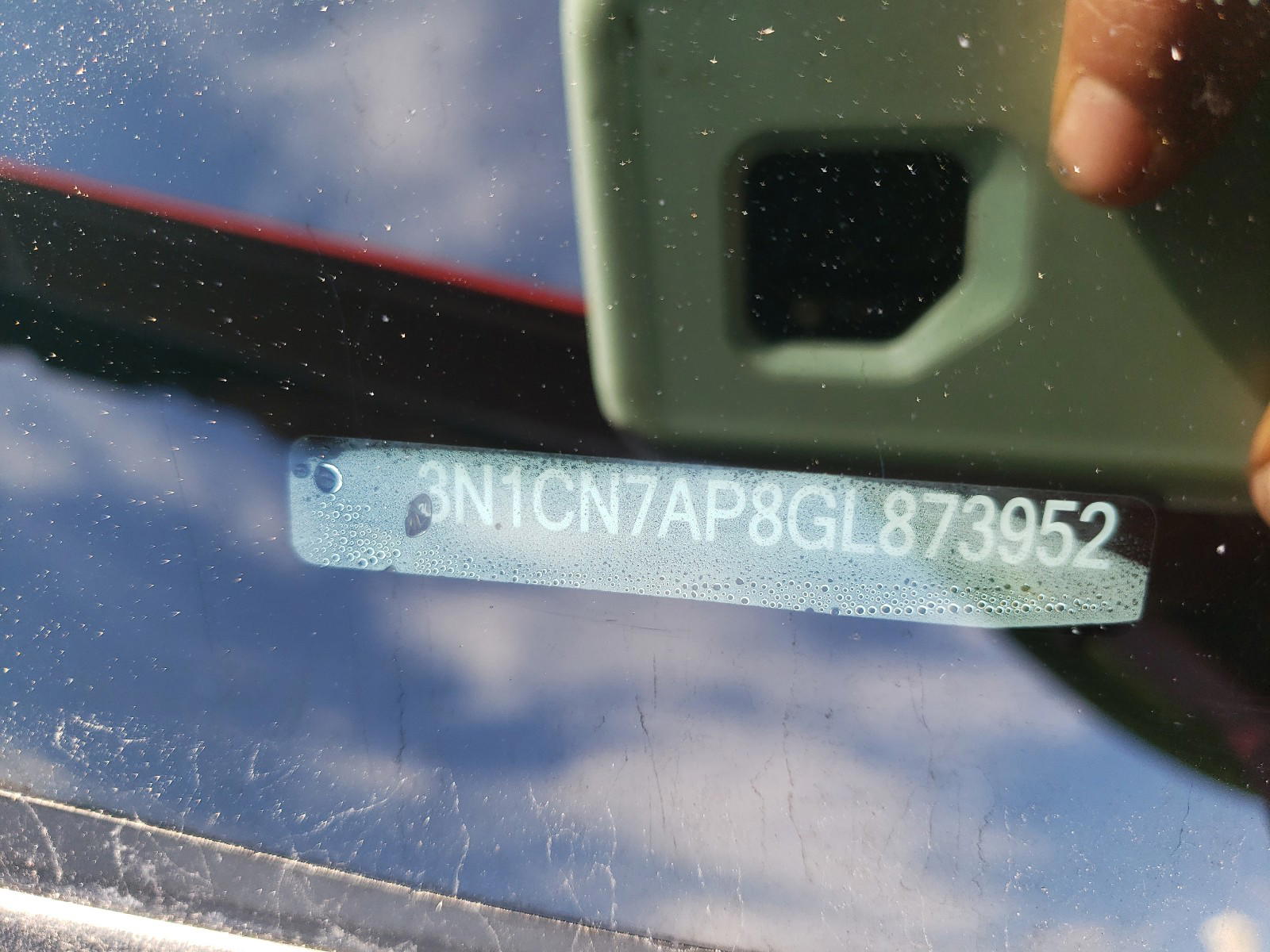 Photo 10 from auction – 2016 NISSAN VERSA S with VIN 3N1CN7AP8GL873952