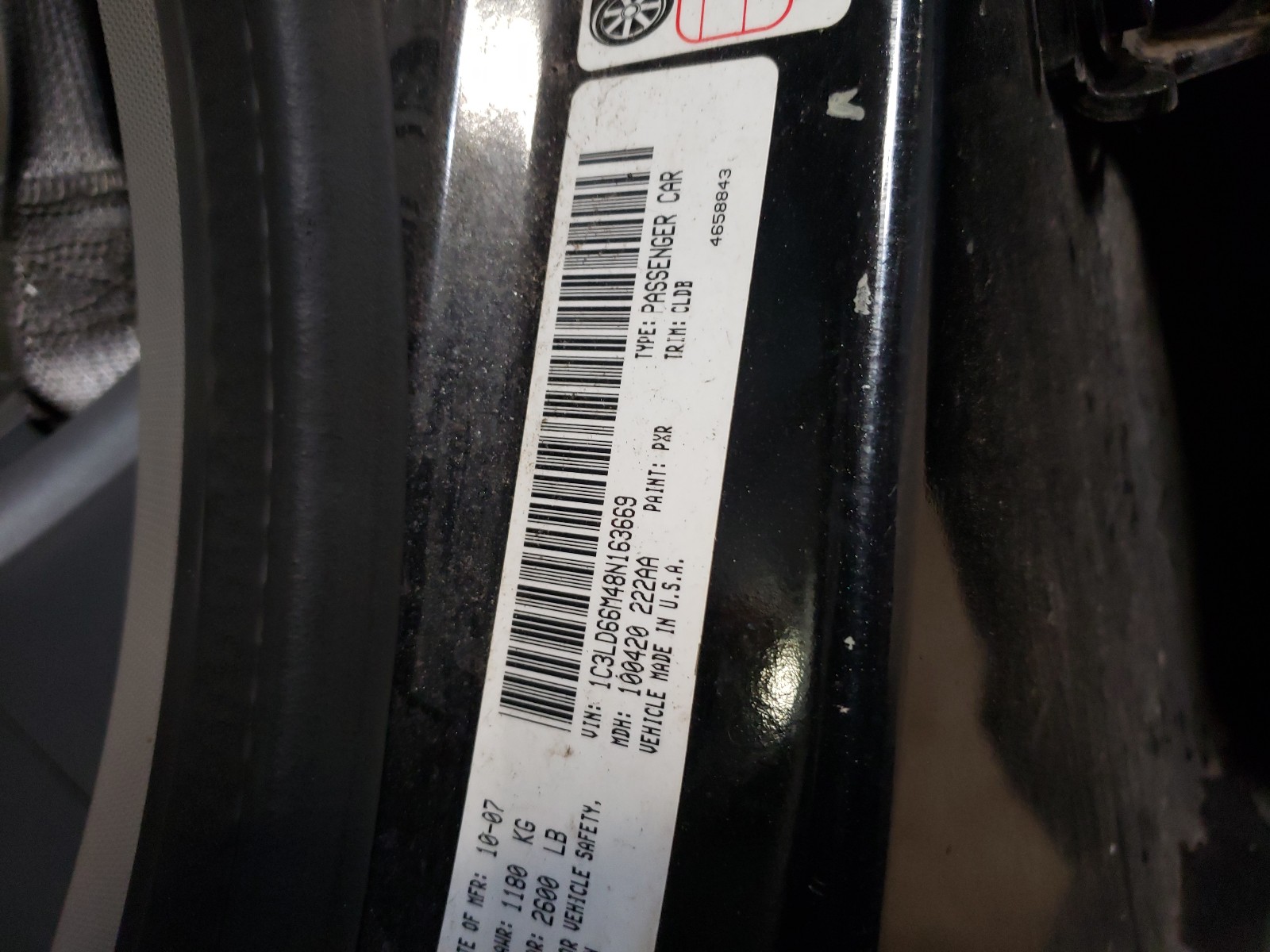 Zdjęcie 10 z aukcji – 2008 CHRYSLER SEBRING LI z VIN 1C3LD66M48N163669