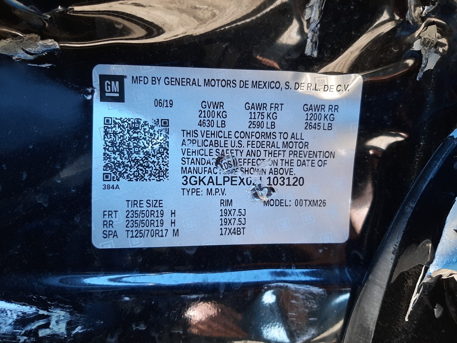 Photo 10 from auction – 2020 GMC TERRAIN SL with VIN 3GKALPEX0LL103120