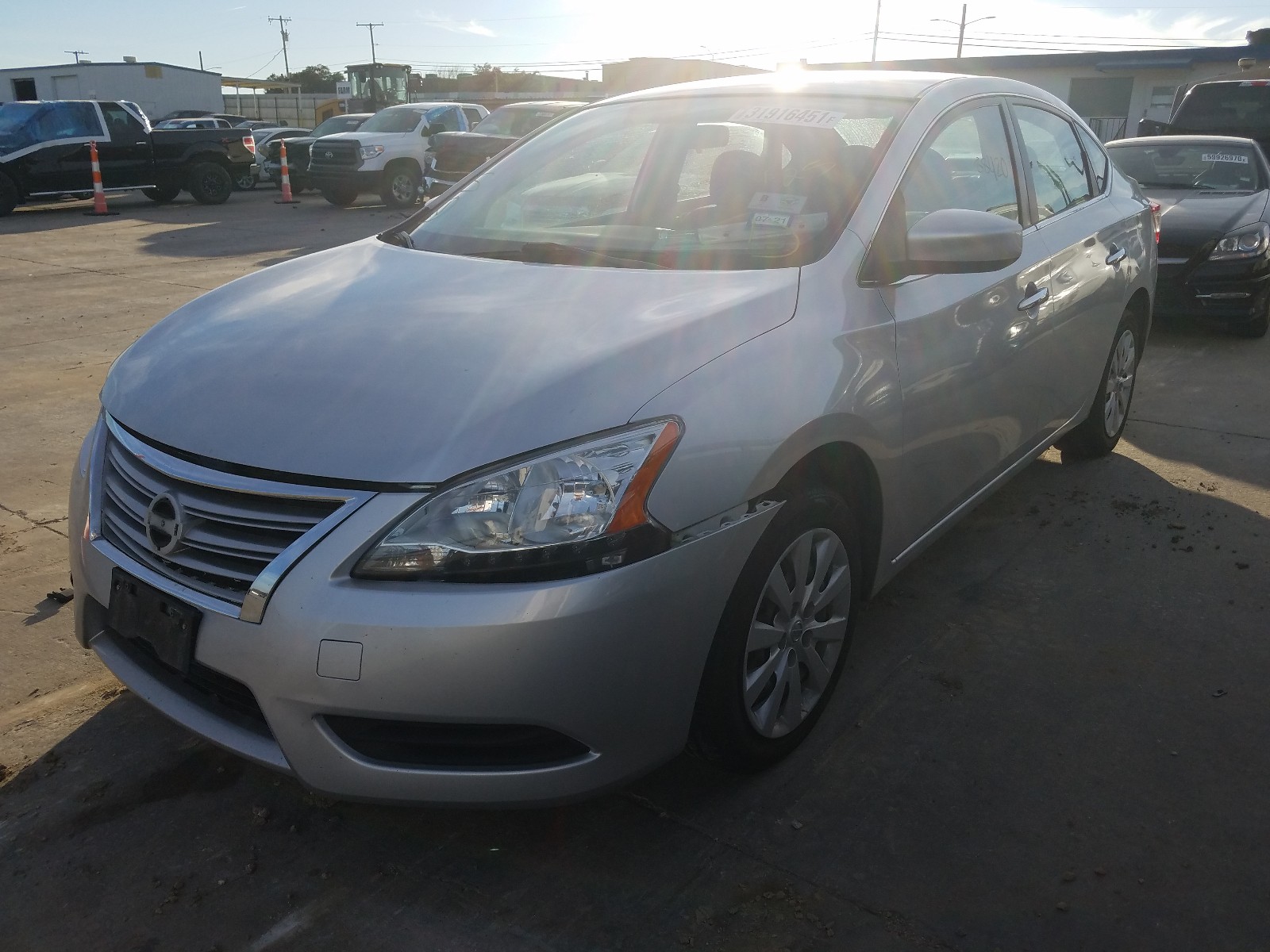 Photo 2 from auction – 2015 NISSAN SENTRA S with VIN 3N1AB7AP1FY342237