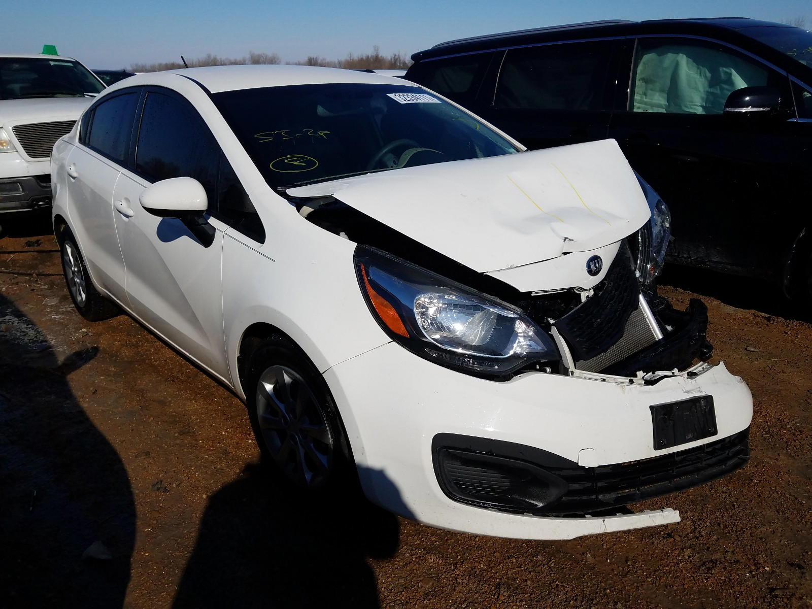KIA RIO LX 2014 with VIN KNADM4A39E6393276 - Photo from auction