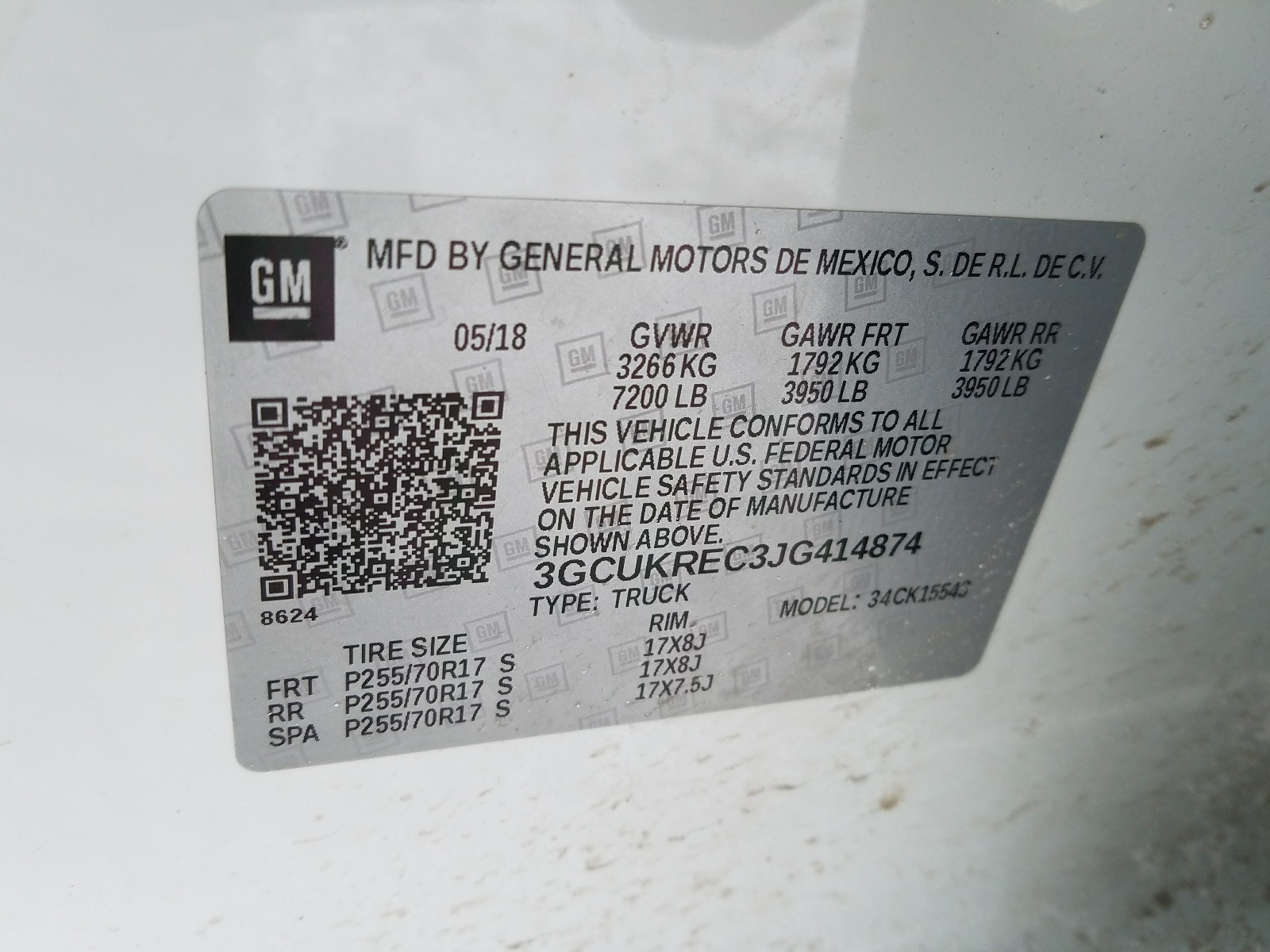 Zdjęcie 10 z aukcji – 2018 CHEVROLET SILVERADO z VIN 3GCUKREC3JG414874