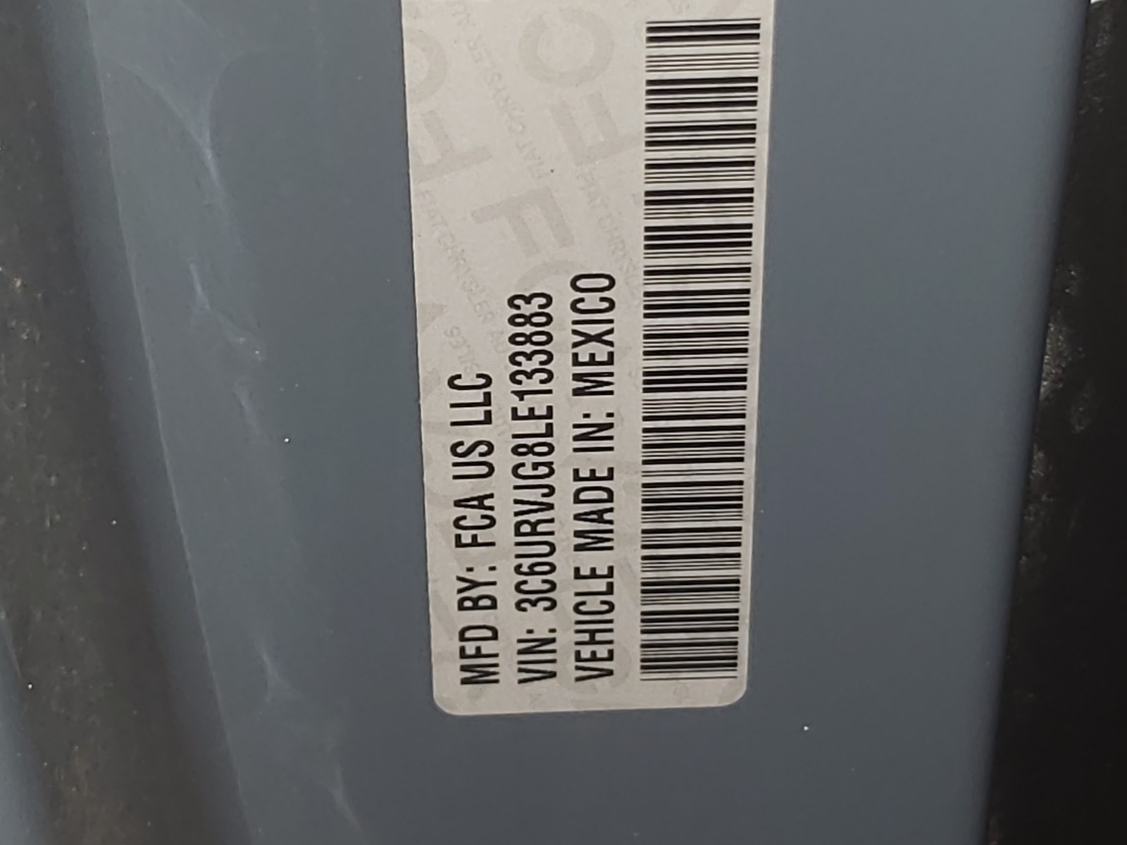 صورة رقم 10 من المزاد - 2020 RAM PROMASTER مع VIN 3C6URVJG8LE133883