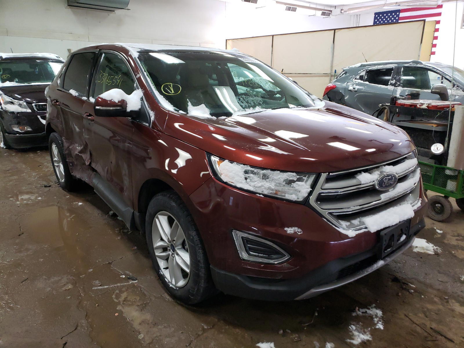 FORD EDGE SEL 2015 with VIN 2FMTK4J82FBB65392 - Photo from auction