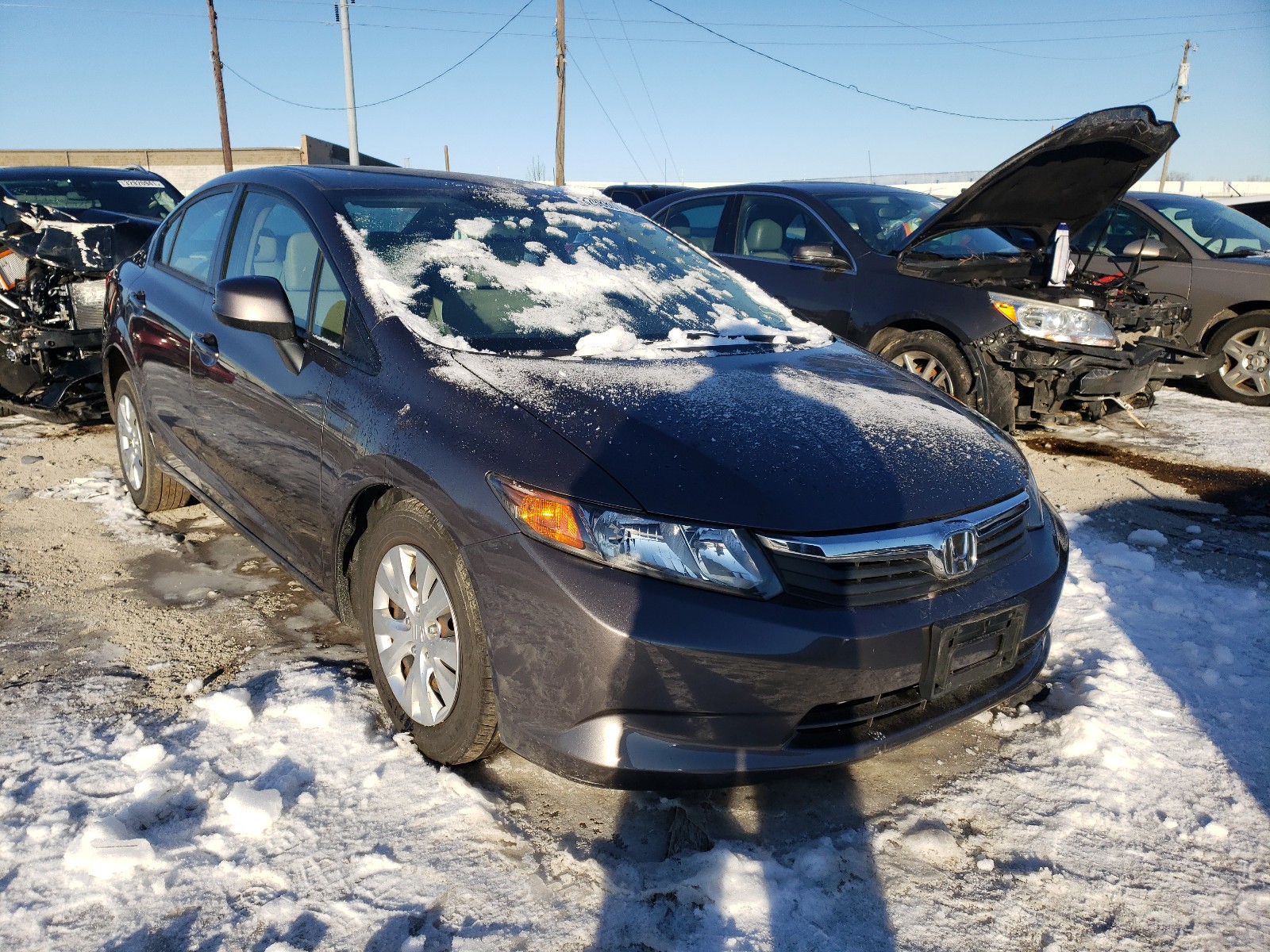 HONDA CIVIC LX 2012 with VIN 19XFB2F51CE092461 - Photo from auction