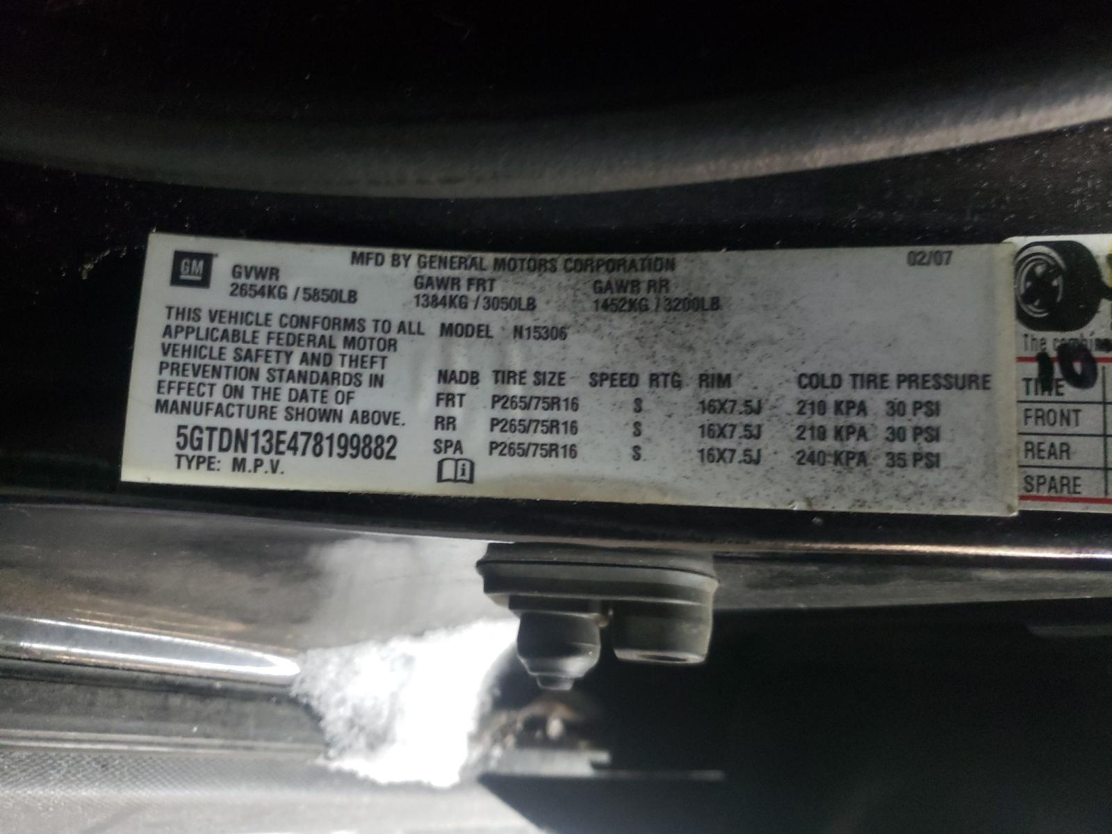 Photo 10 from auction – 2007 HUMMER H3 with VIN 5GTDN13E478199882