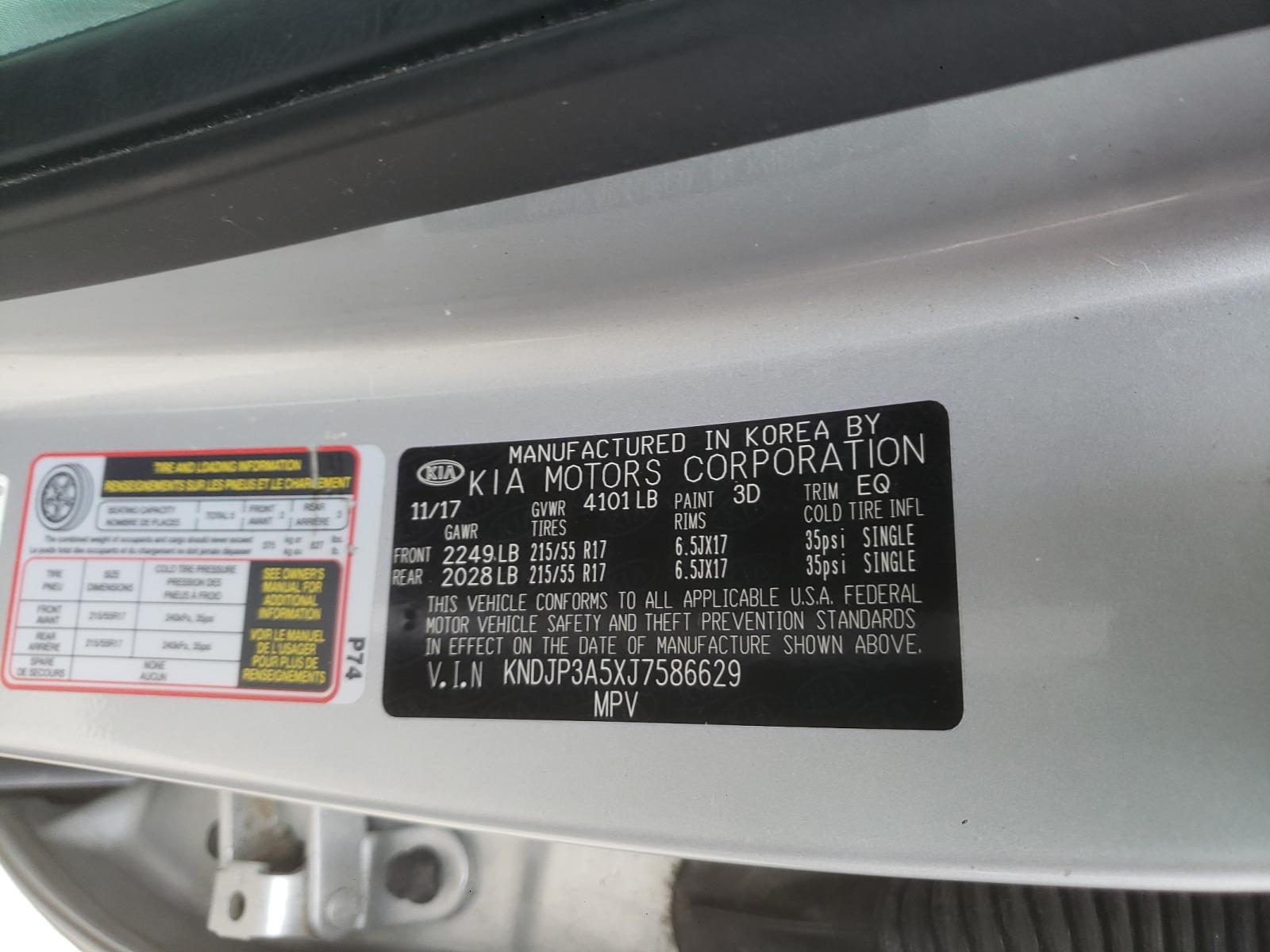 Photo 10 from auction – 2018 KIA SOUL + with VIN KNDJP3A5XJ7586629