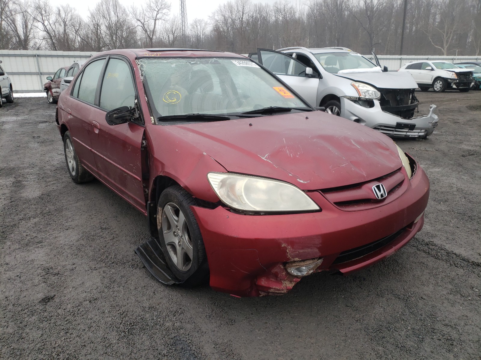 HONDA CIVIC EX 2005 with VIN 2HGES26795H557882 - Photo from auction