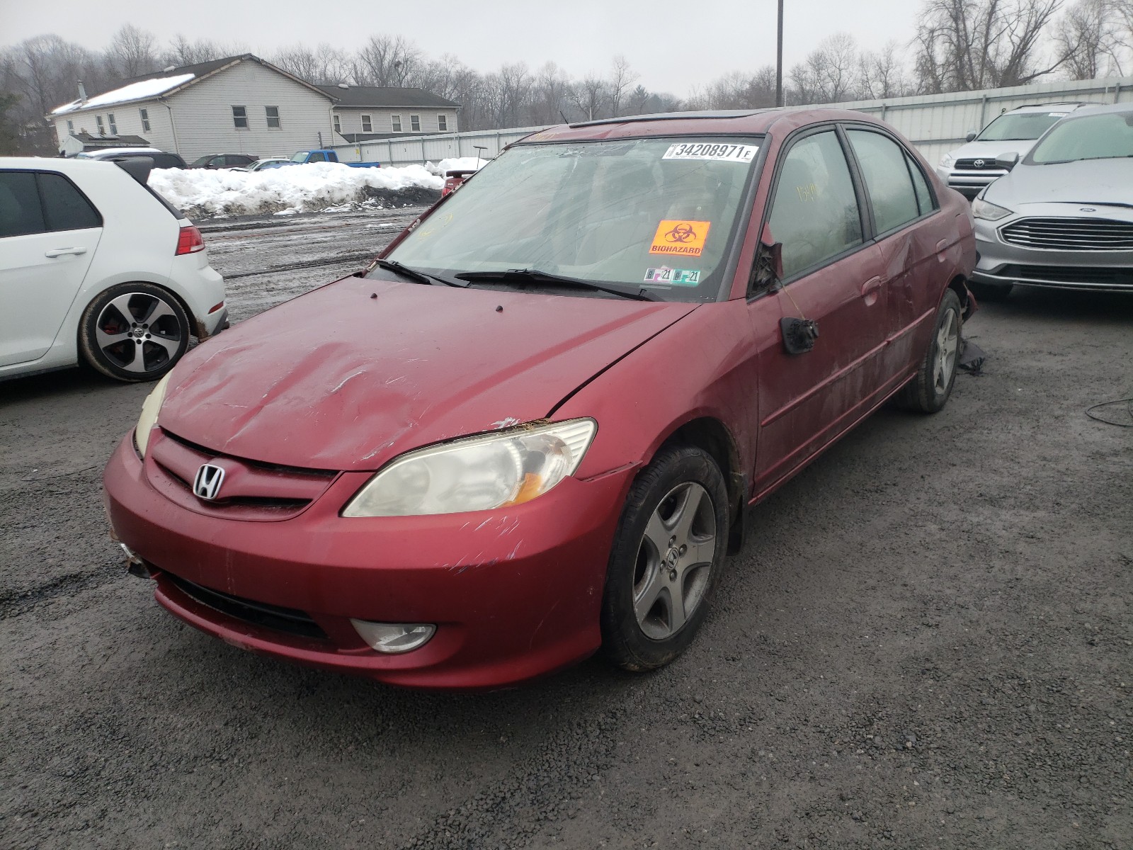 Photo 2 from auction – 2005 HONDA CIVIC EX with VIN 2HGES26795H557882
