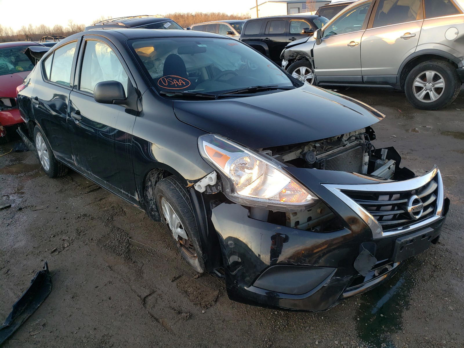 NISSAN VERSA S 2015 with VIN 3N1CN7AP1FL830472 - Photo from auction