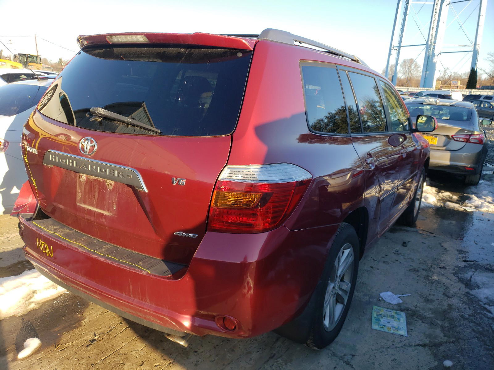 Photo 4 from auction – 2008 TOYOTA HIGHLANDER with VIN JTEES43A182080903