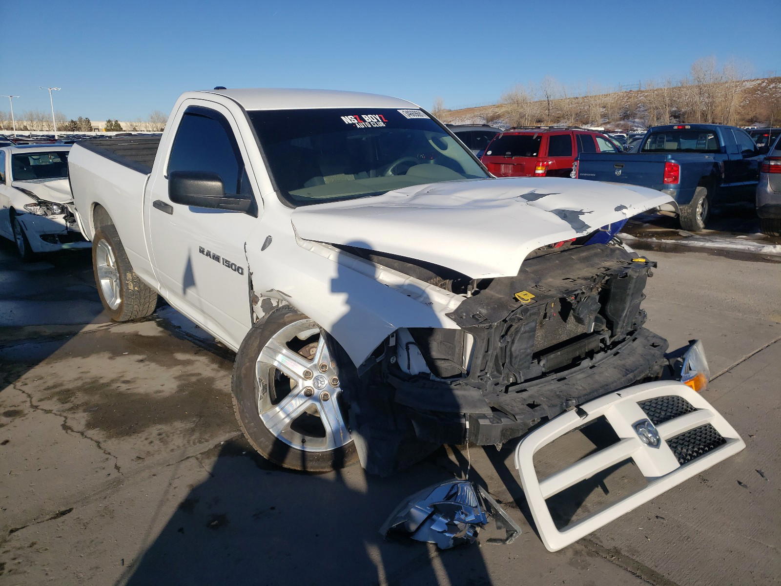 DODGE RAM 1500 S 2012 with VIN 3C6JD7AT5CG136674 - Photo from auction
