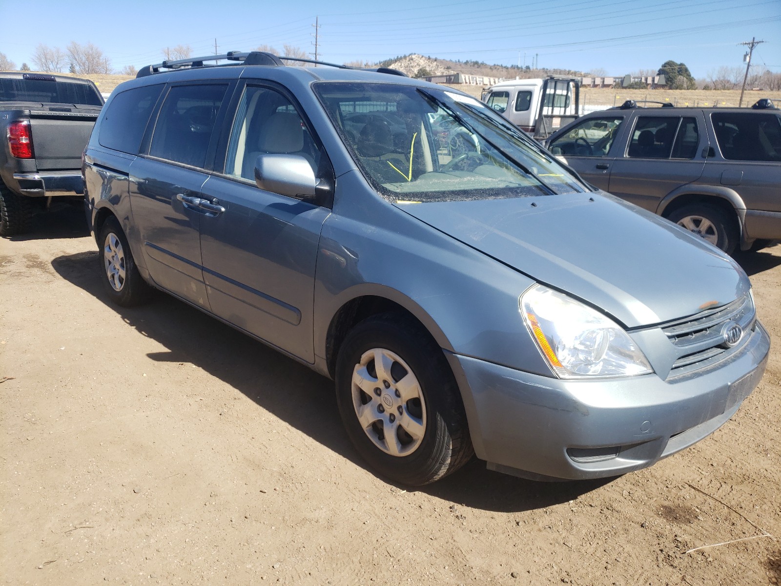 KIA SEDONA EX 2008 with VIN KNDMB233686240482 - Photo from auction