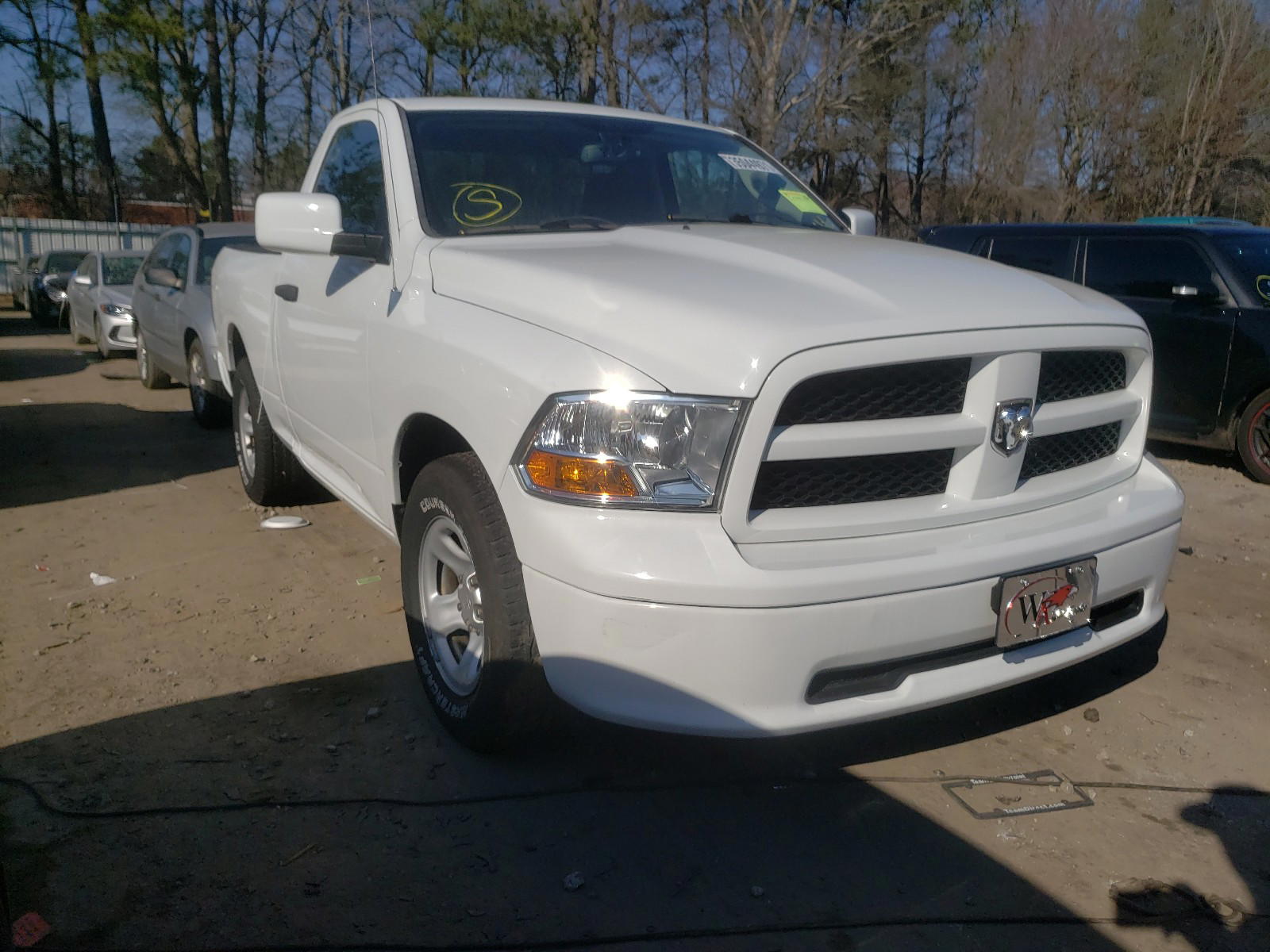 DODGE RAM 1500 S 2012 with VIN 3C6JD6AP0CG237196 - Photo from auction