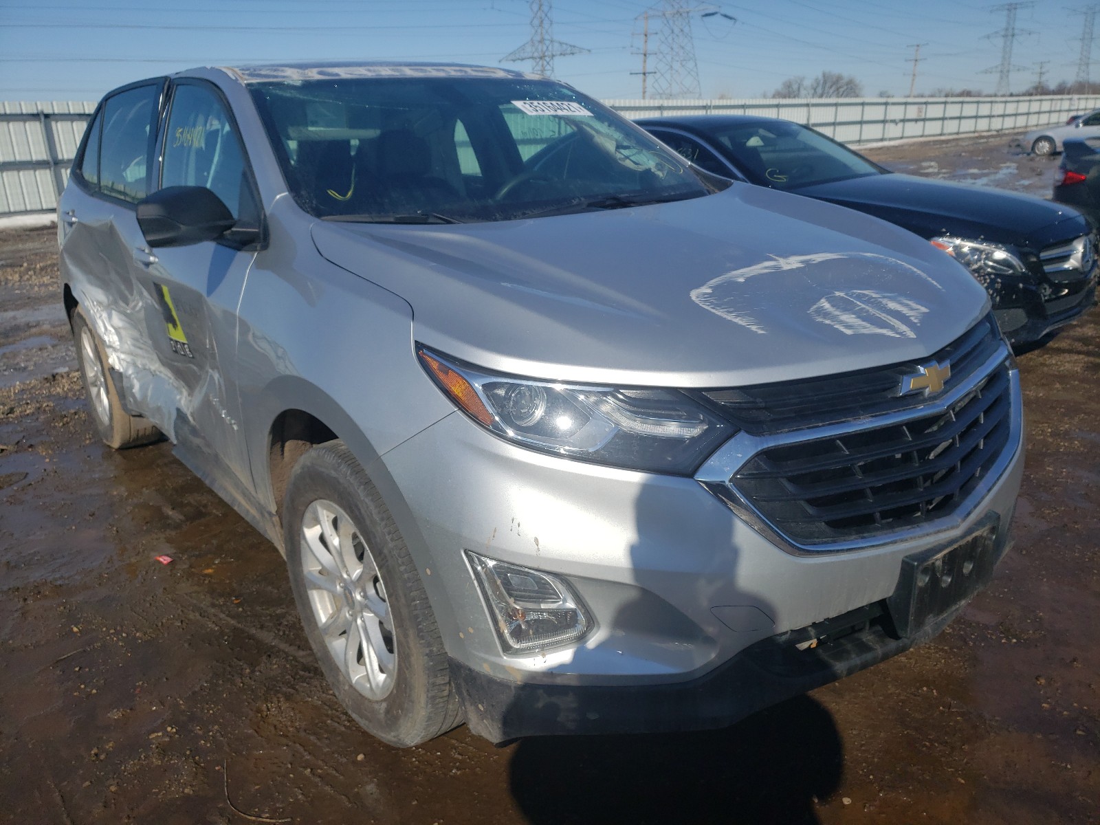 CHEVROLET EQUINOX LS 2019 with VIN 3GNAXHEV2KS547695 - Photo from auction