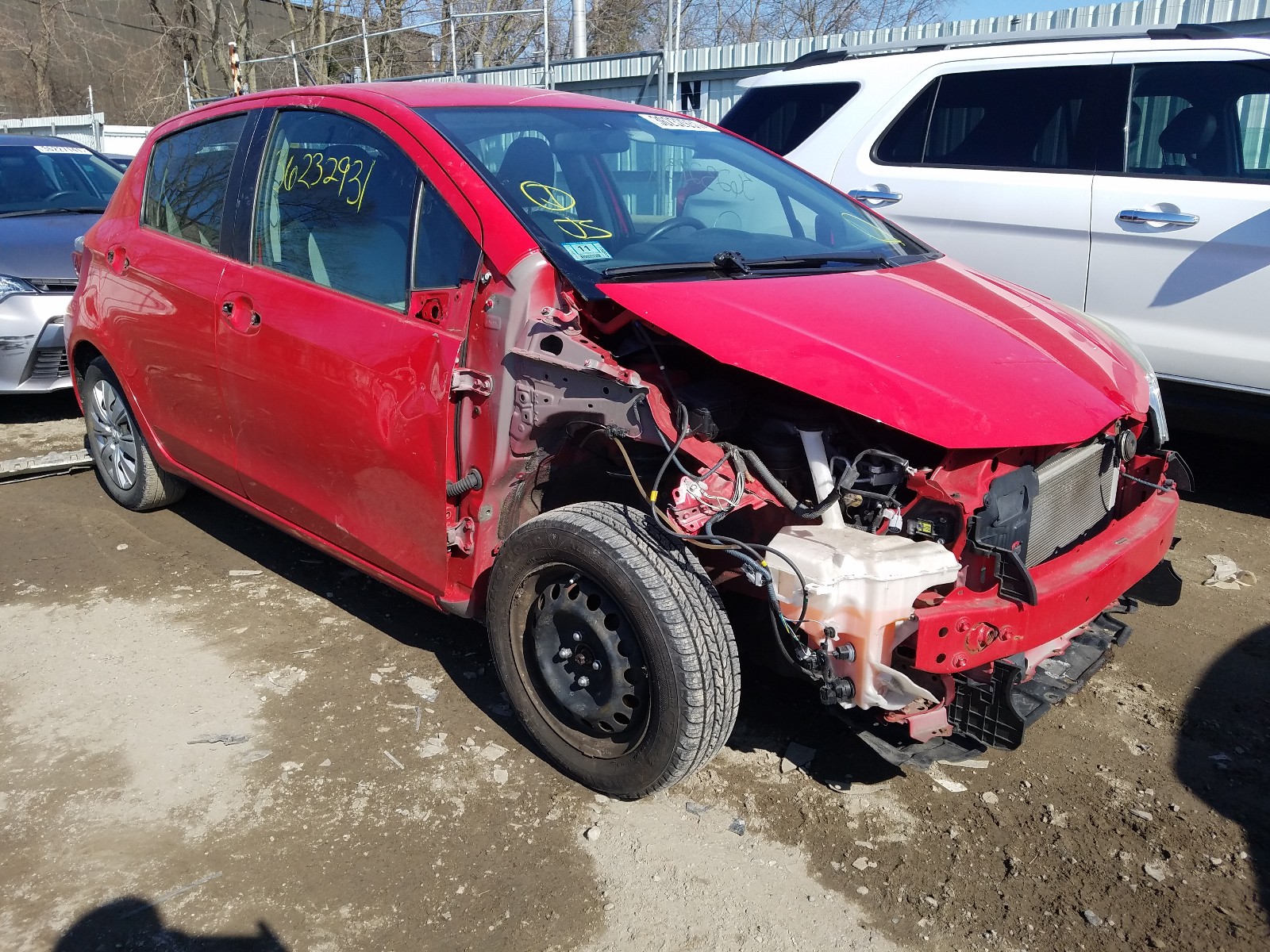 TOYOTA YARIS 2012 with VIN JTDKTUD3XCD507299 - Photo from auction