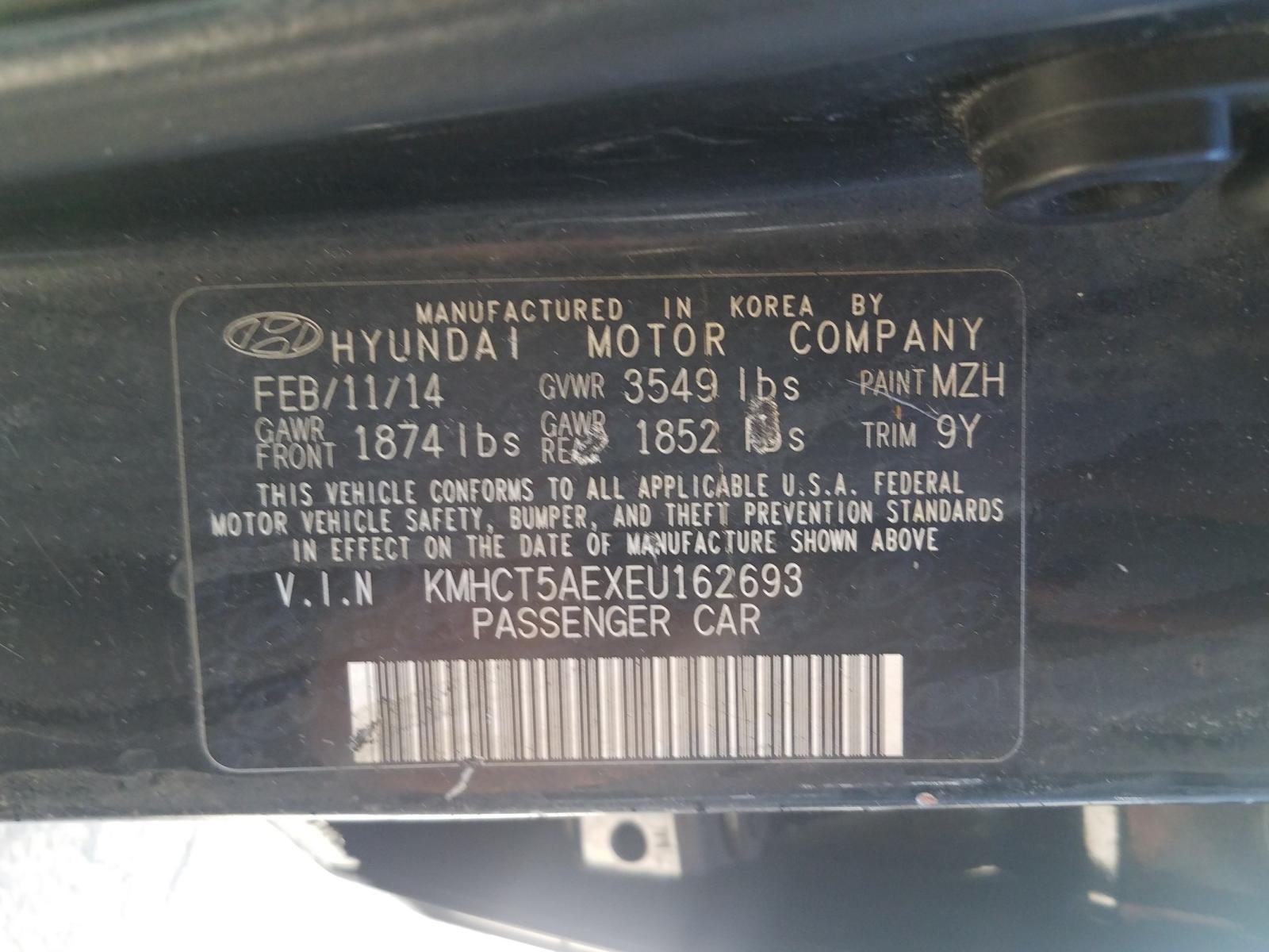 Photo 10 from auction – 2014 HYUNDAI ACCENT GLS with VIN KMHCT5AEXEU162693