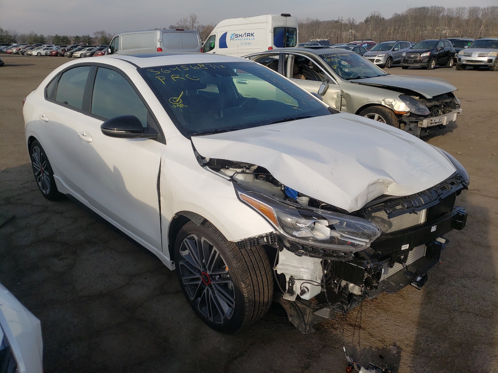 KIA FORTE GT 2021 with VIN 3KPF44AC3ME293744 - Photo from auction