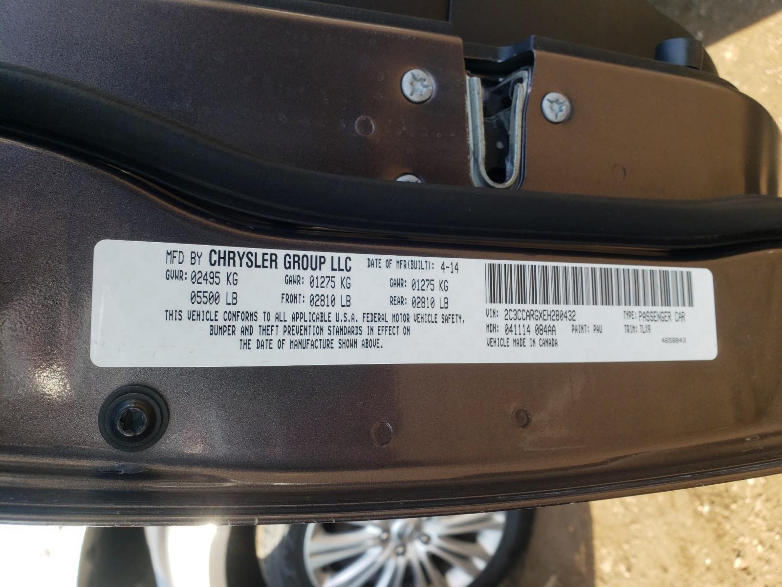 Photo 10 from auction – 2014 CHRYSLER 300 with VIN 2C3CCARGXEH280432