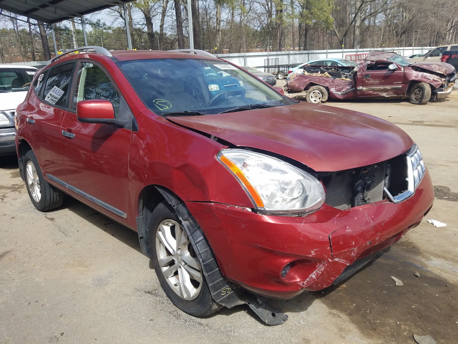NISSAN ROGUE S 2012 with VIN JN8AS5MT3CW254517 - Photo from auction