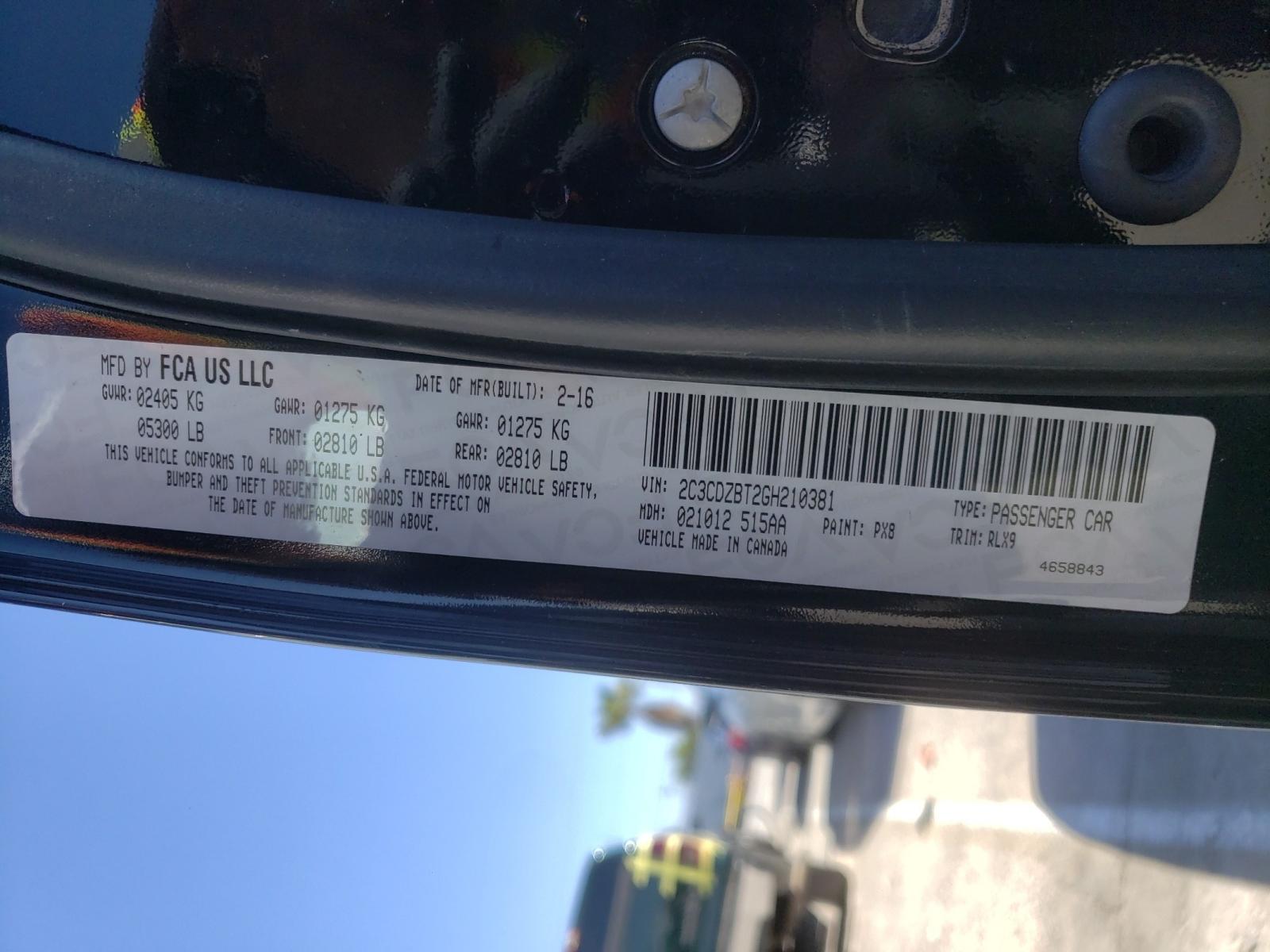 Photo 10 from auction – 2016 DODGE CHALLENGER with VIN 2C3CDZBT2GH210381