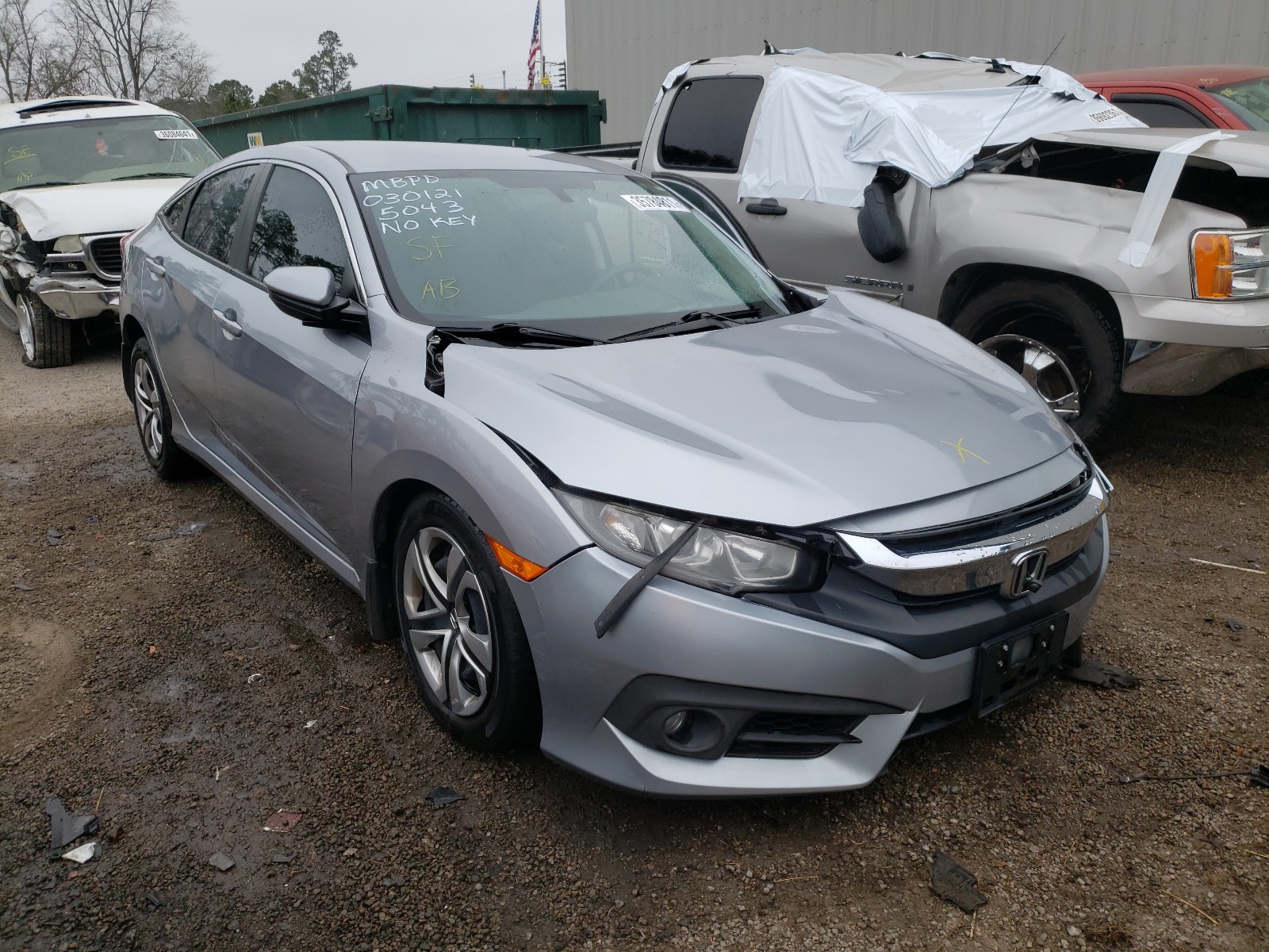 HONDA CIVIC LX 2016 with VIN 19XFC2F51GE015043 - Photo from auction