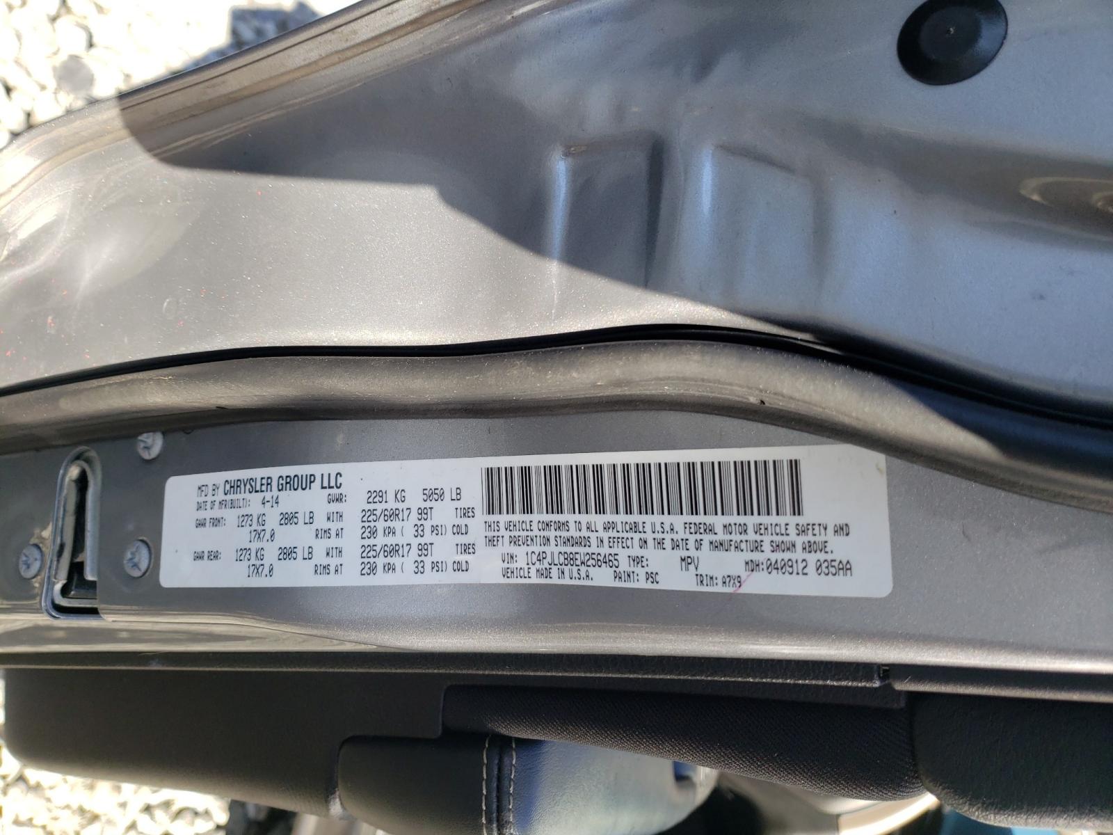Photo 10 from auction – 2014 JEEP CHEROKEE L with VIN 1C4PJLCB8EW256465