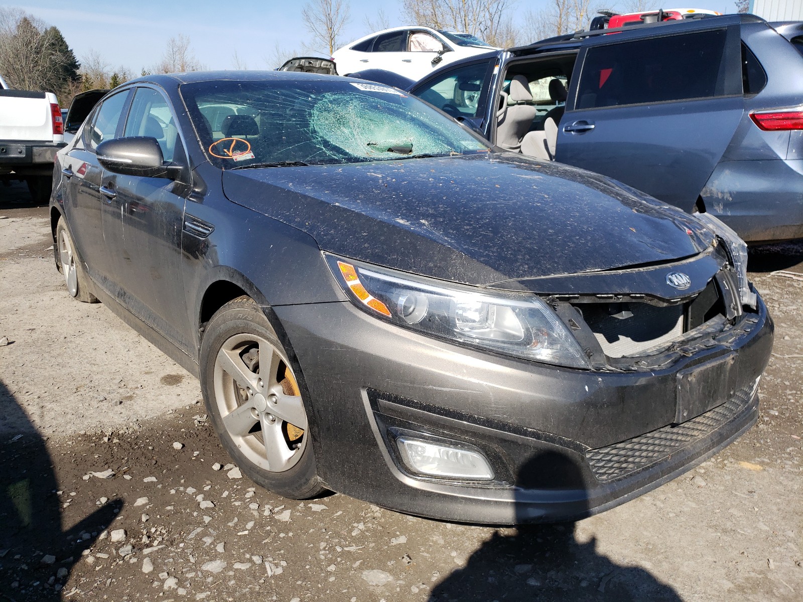 KIA OPTIMA LX 2014 with VIN 5XXGM4A77EG277451 - Photo from auction