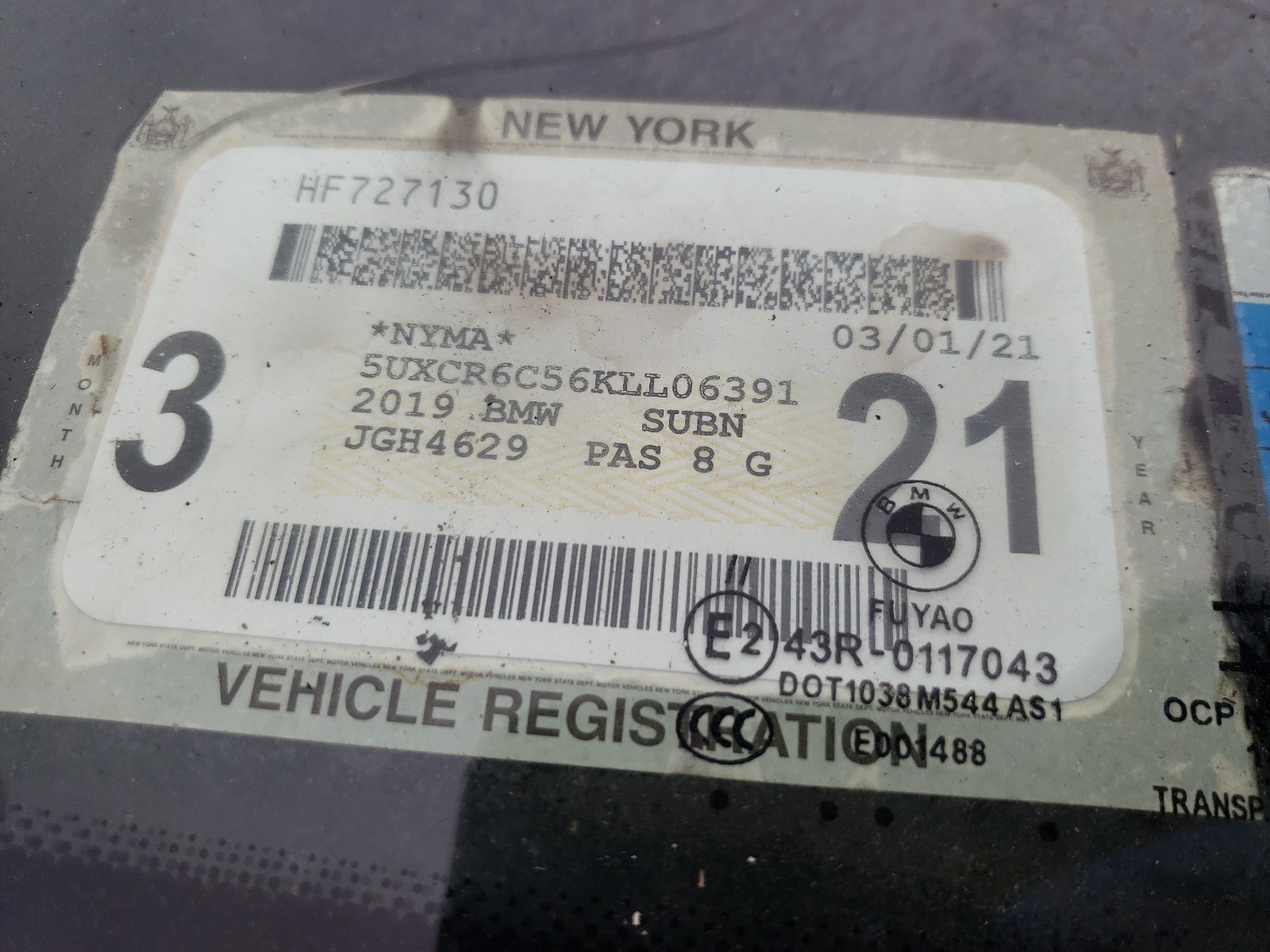 Photo 10 from auction – 2019 BMW X5 XDRIVE4 with VIN 5UXCR6C56KLL06391