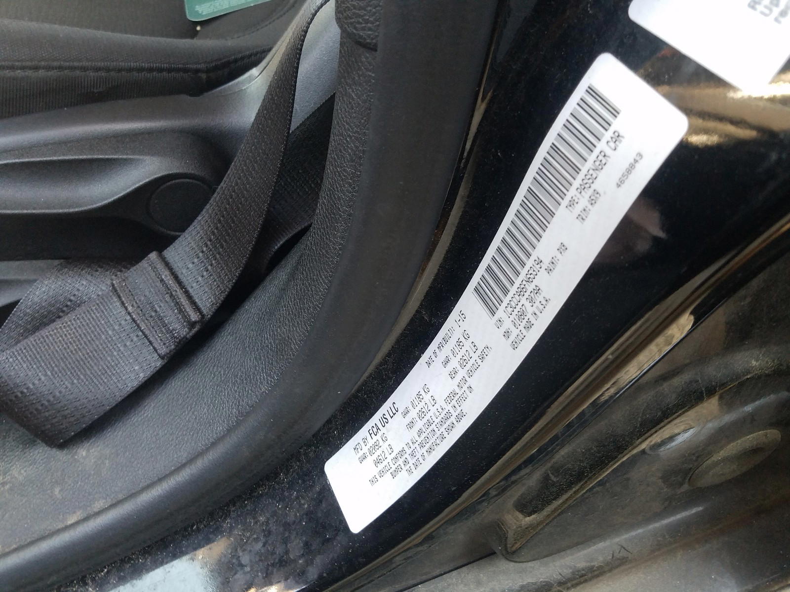 Photo 10 from auction – 2015 CHRYSLER 200 LIMITE with VIN 1C3CCCAB6FN653194