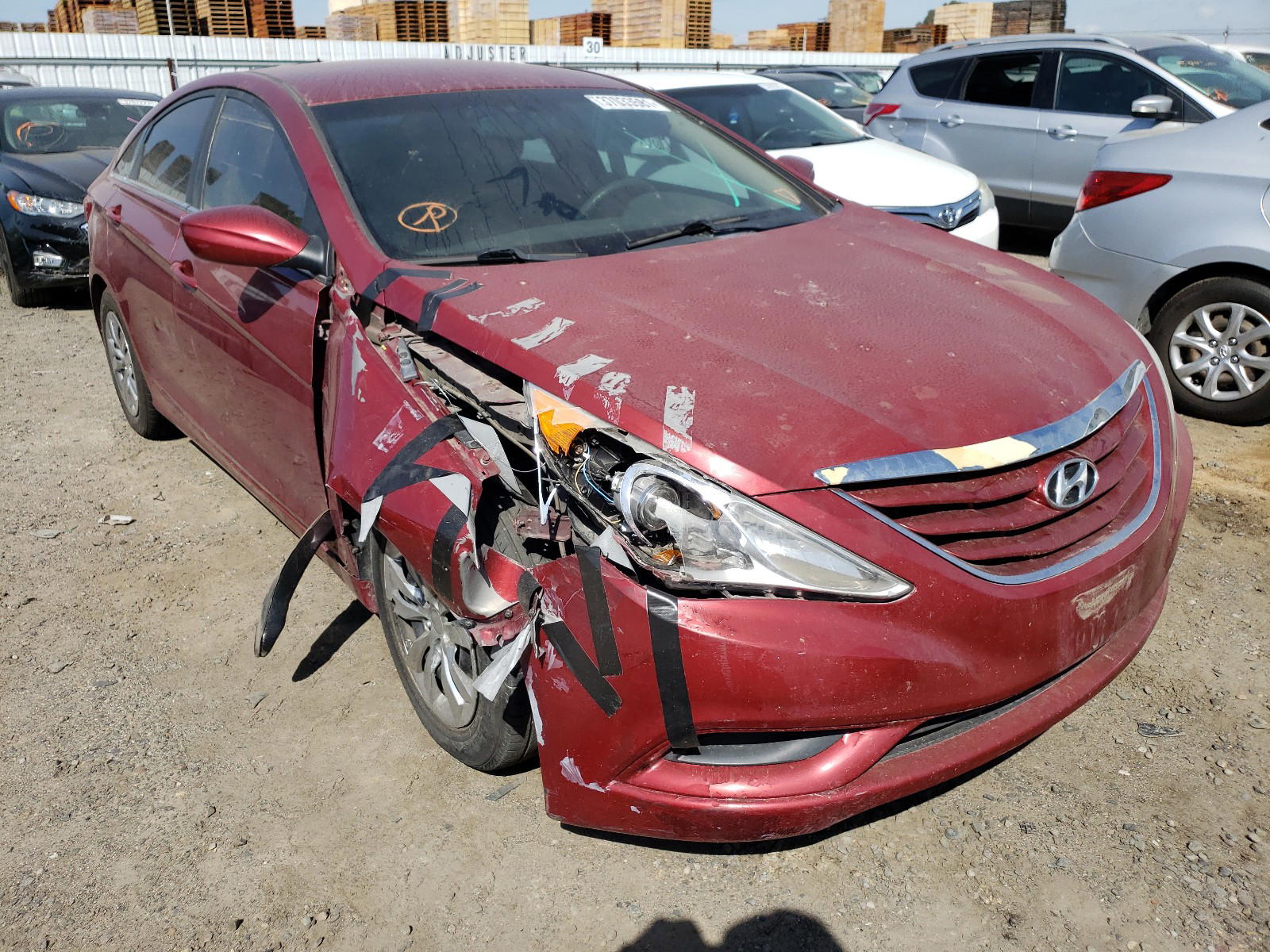 HYUNDAI SONATA GLS 2012 with VIN 5NPEB4AC8CH406597 - Photo from auction
