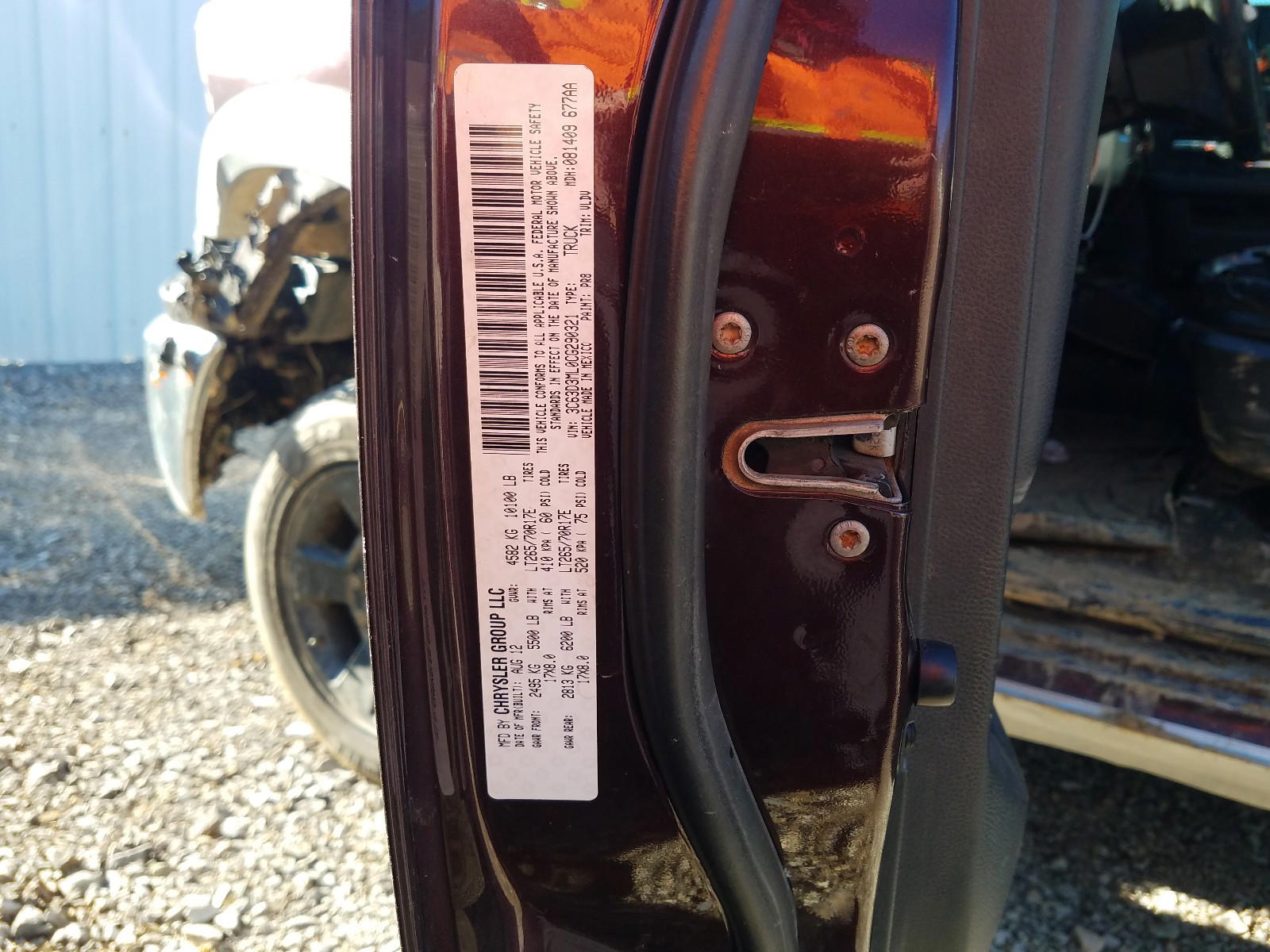 Photo 10 from auction – 2012 DODGE RAM 3500 L with VIN 3C63D3ML0CG290321