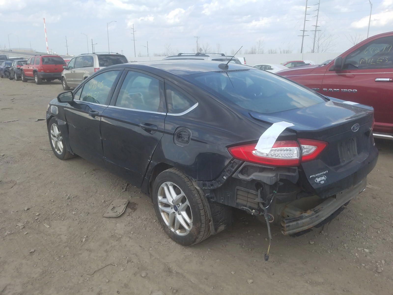 Photo 3 from auction – 2016 FORD FUSION SE with VIN 3FA6P0H70GR256100