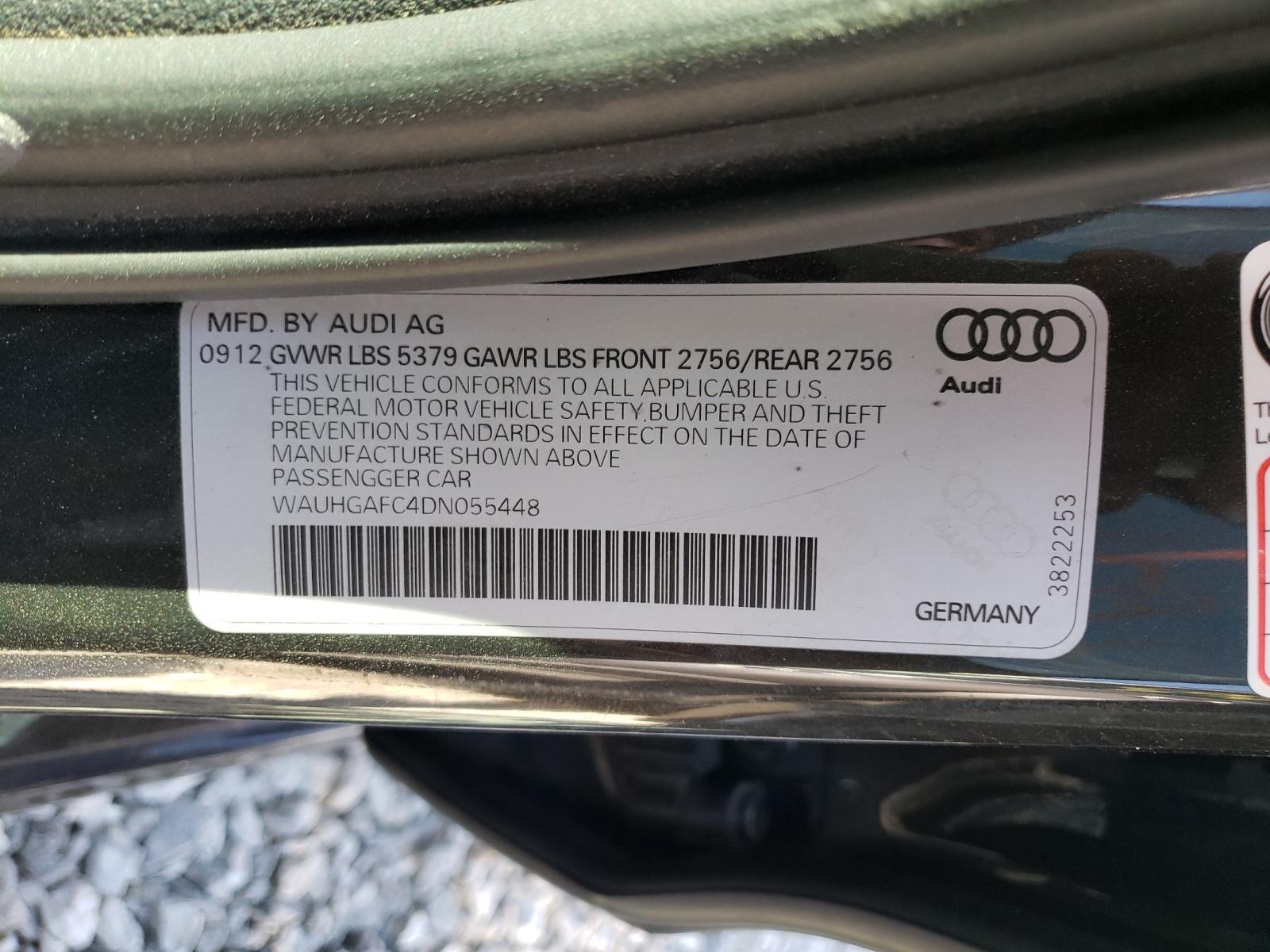 Photo 10 from auction – 2013 AUDI A6 PRESTIG with VIN WAUHGAFC4DN055448