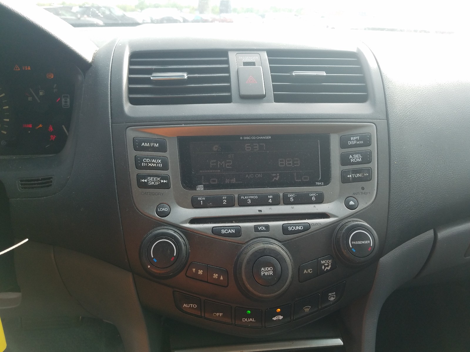 Photo 9 from auction – 2007 HONDA ACCORD EX with VIN 1HGCM66577A093189